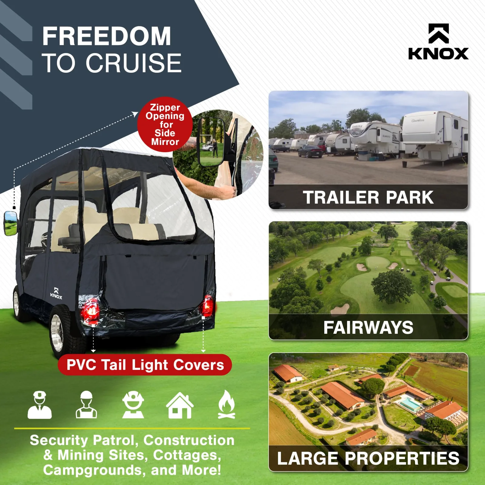 KNOX GLF035 Golf Cart Enclosure for Club Car and E-Z-GO image 4