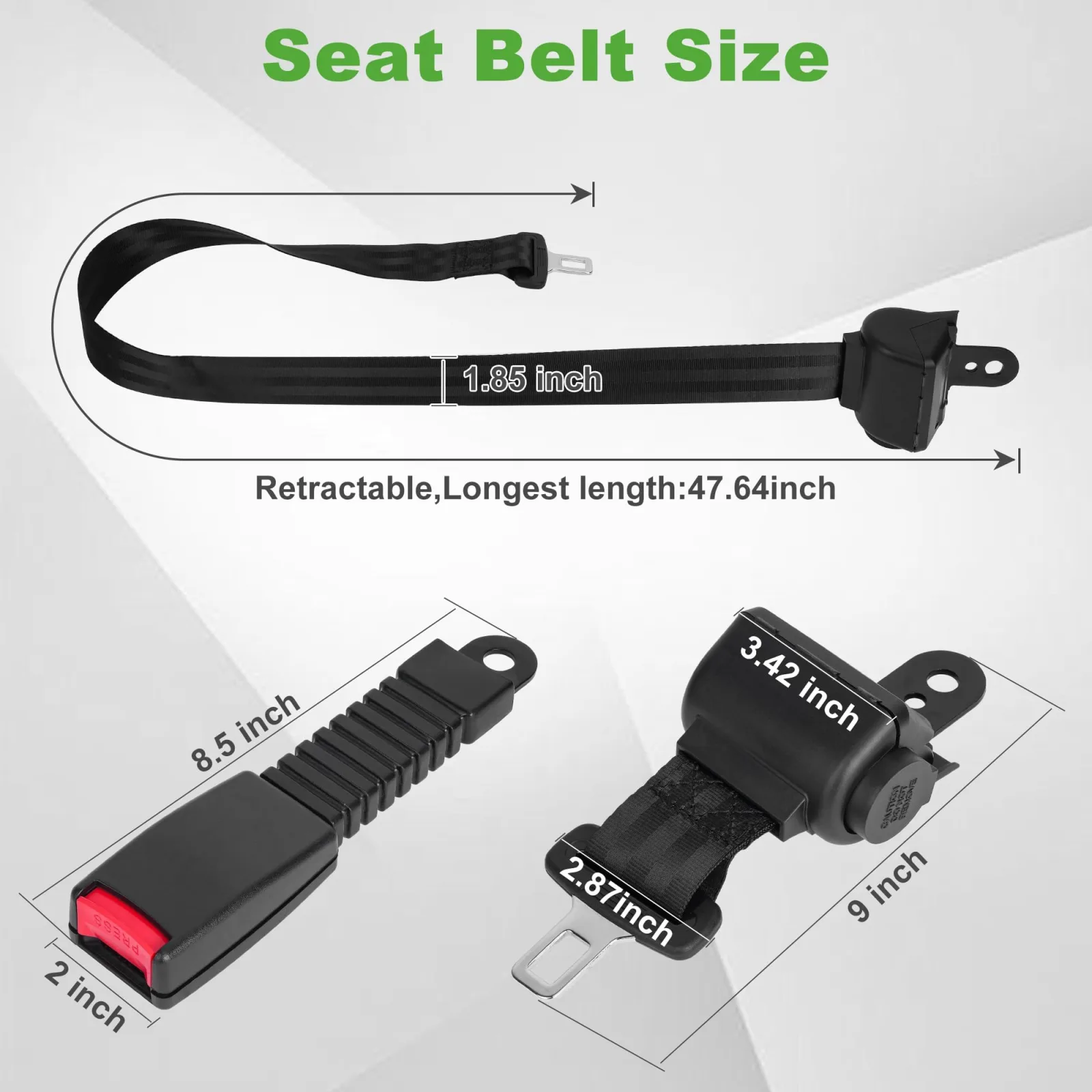 10L0L Retractable Golf Cart Seat Belt Kit image 4