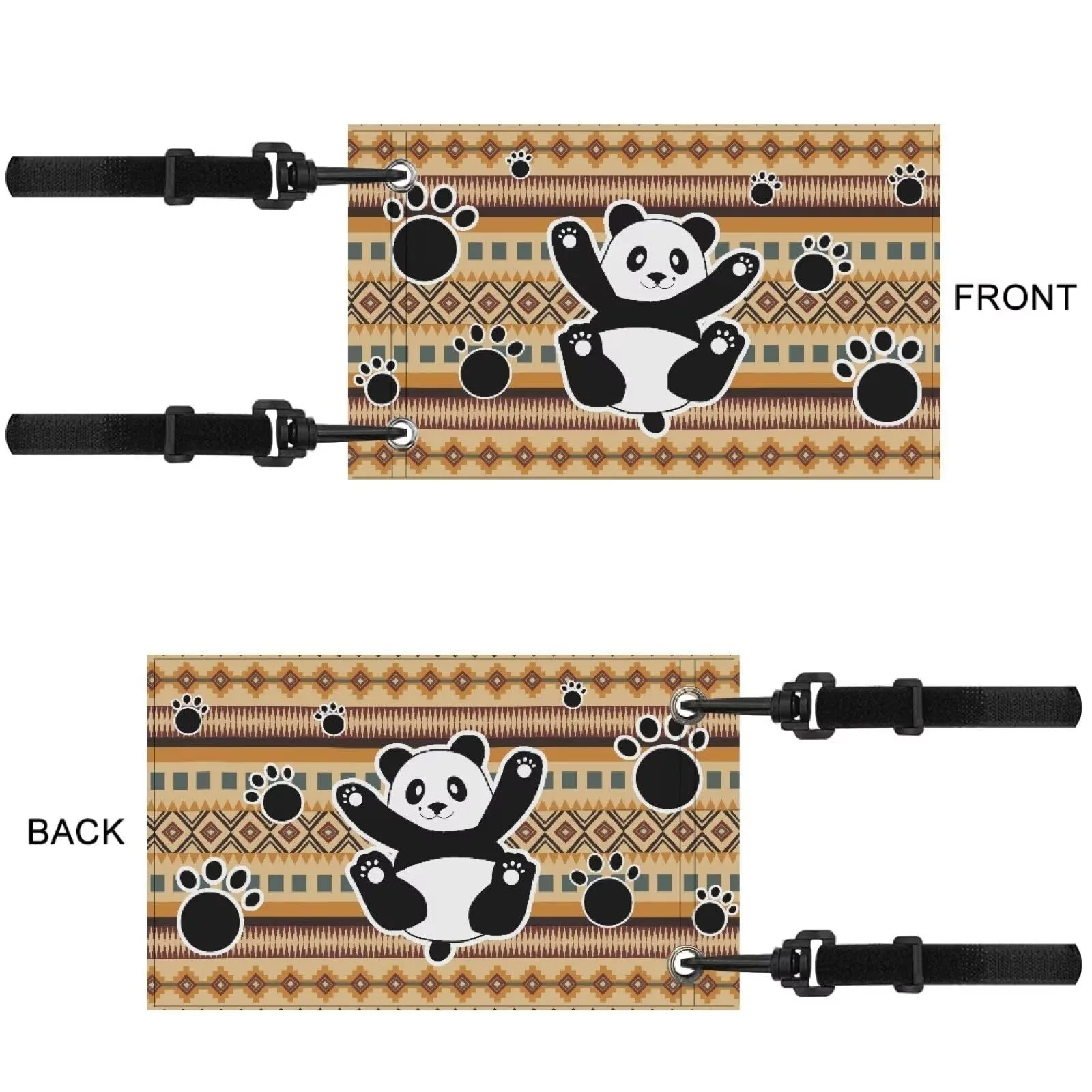 Panskyllis Mini Golf Cart Flag Banner — Polyester Aztec Panda image 3