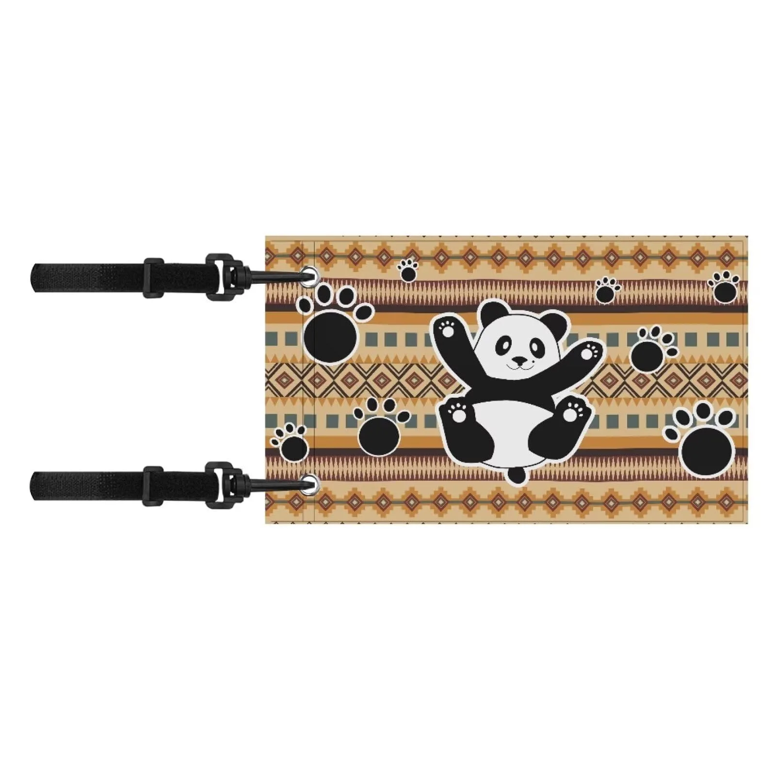 Panskyllis Mini Golf Cart Flag Banner — Polyester Aztec Panda