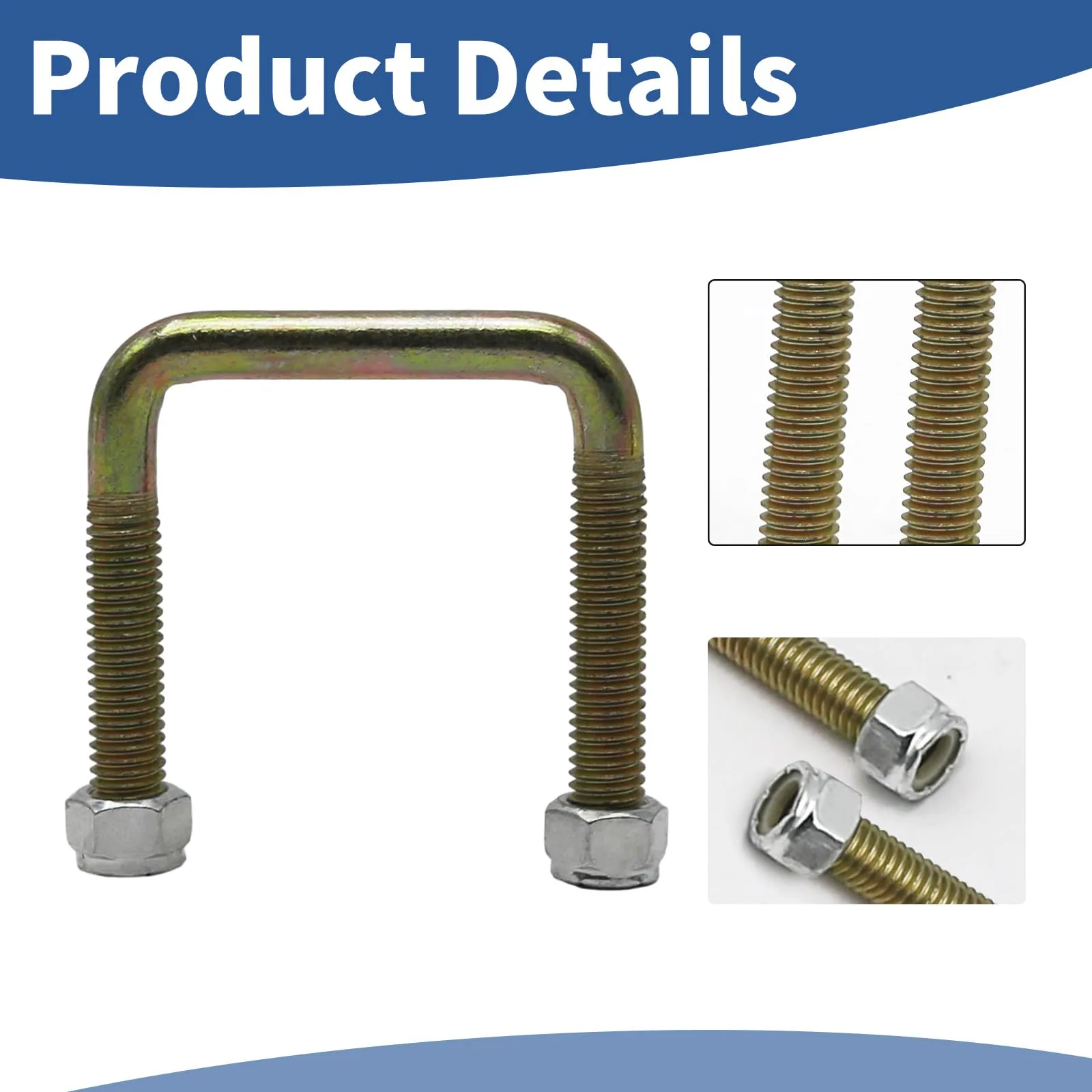 Aynaxcol Rear Leaf Spring U-Bolts for E-Z-GO TXT image 3