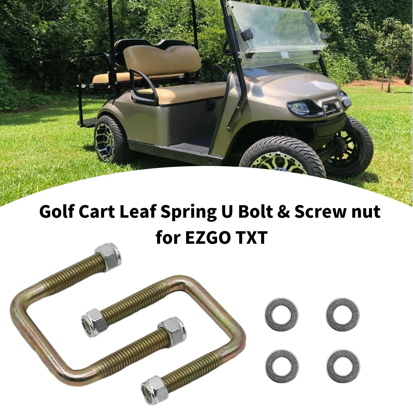 Aynaxcol Rear Leaf Spring U-Bolts for E-Z-GO TXT image 4