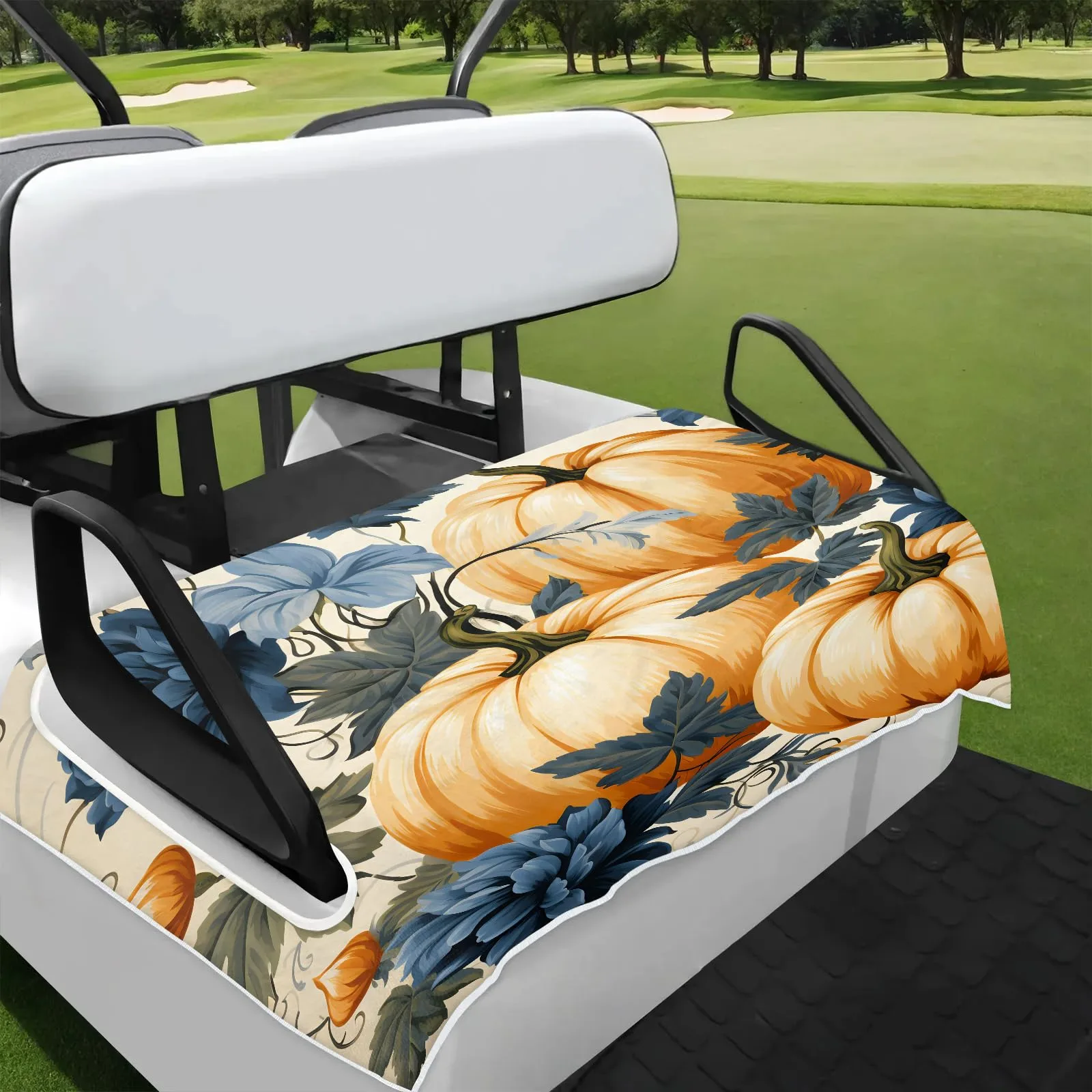 Tiveruda Halloween Pumpkin Golf Cart Seat Cover