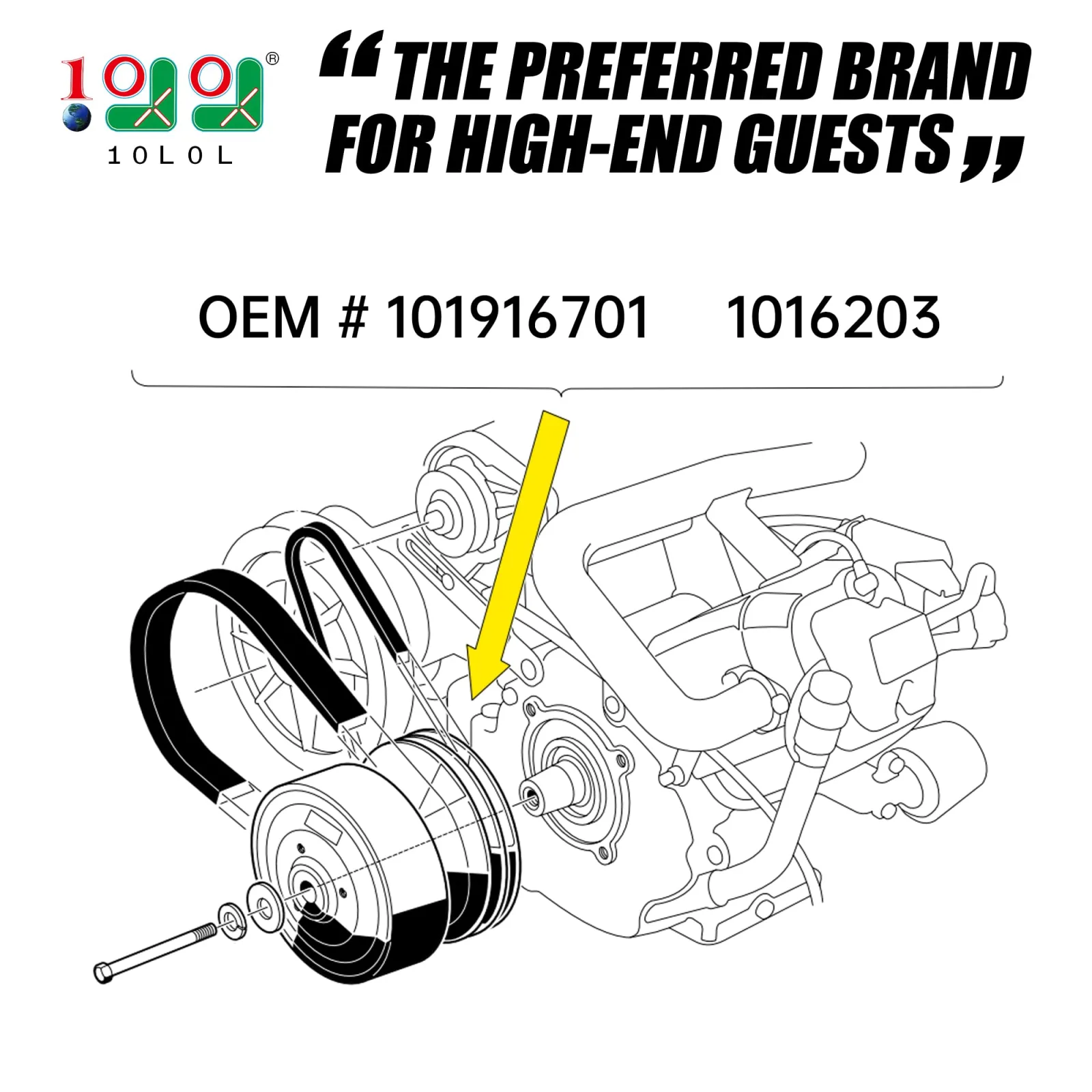 10L0L Club Car Drive and Starter Generator Belt Kit image 2