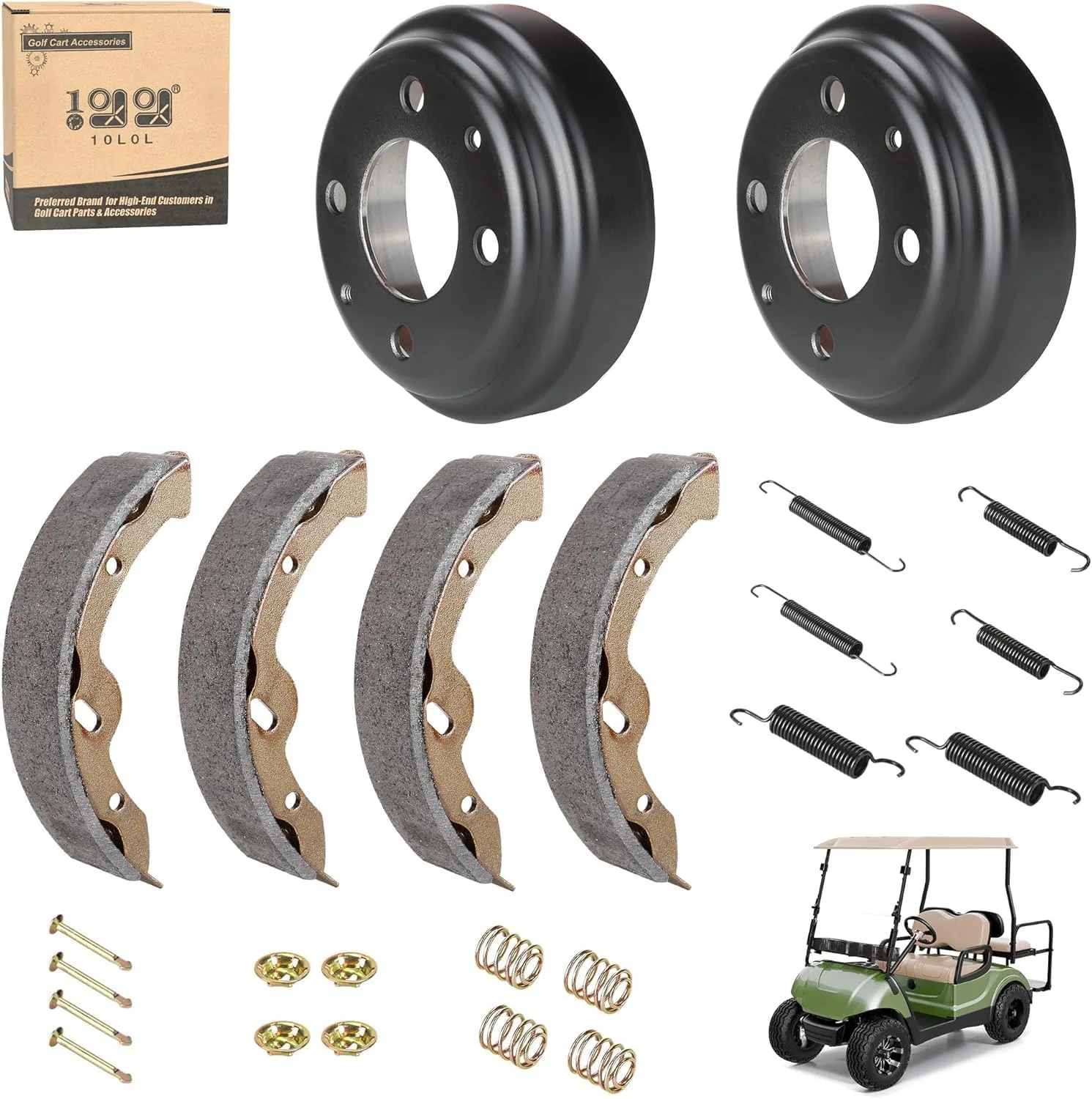 10L0L Yamaha Golf Cart Rear Brake Drum and Shoe Kit