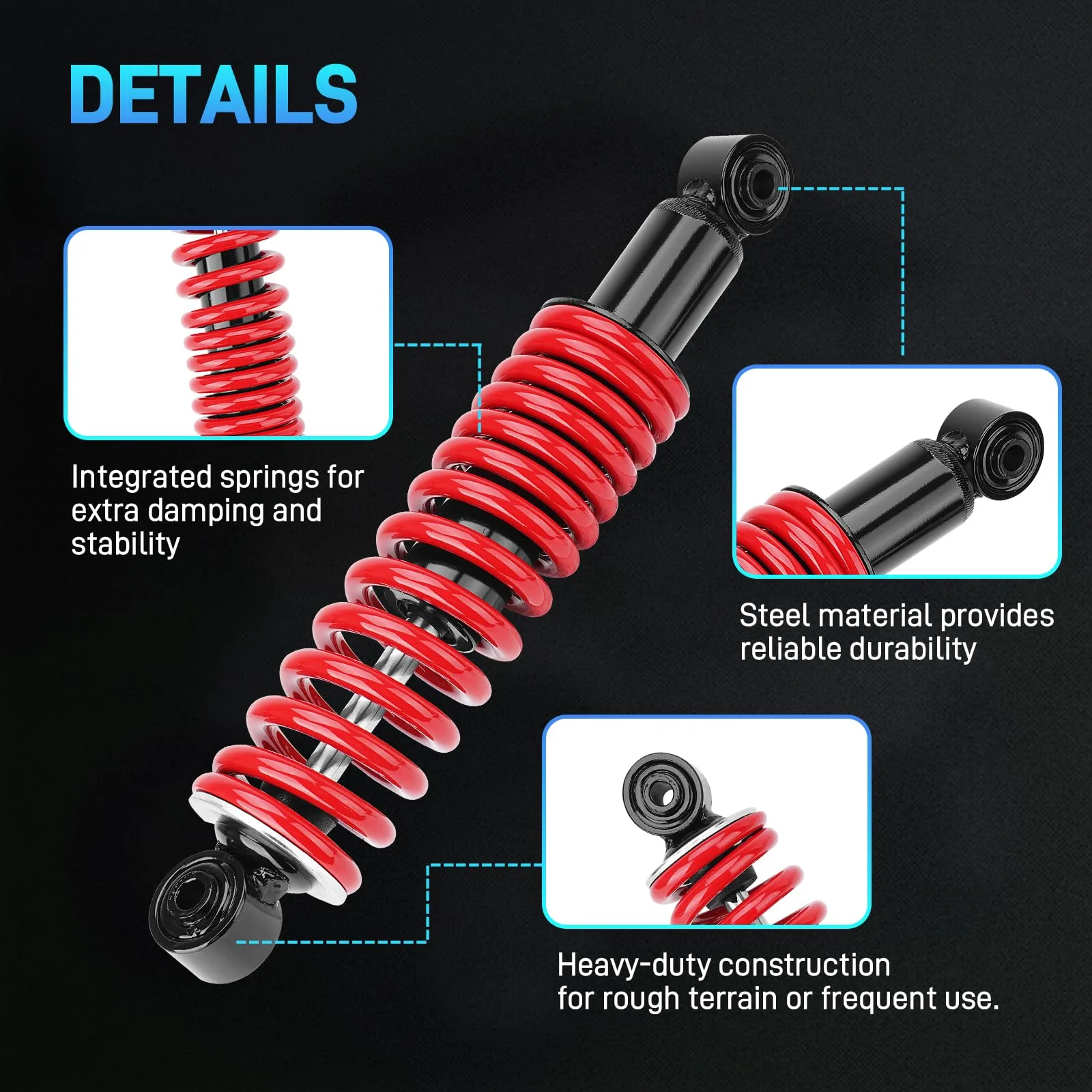 JURPLIX Rear Heavy-Duty Shock Absorber JN3-F2210-00 for Yamaha G16/G19/G22/G29 (1995+) image 3