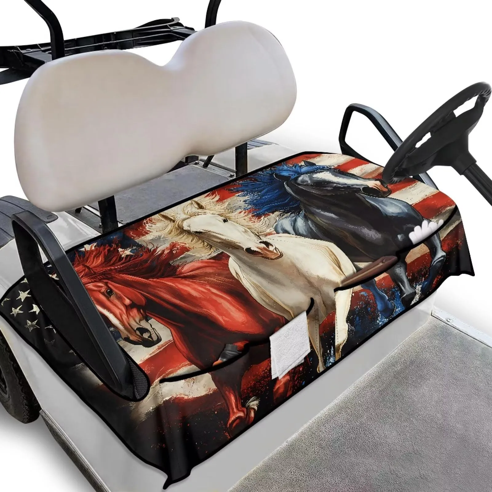 Golf Cart Seat Cover with Pockets, 52.36 x 32.28 in.