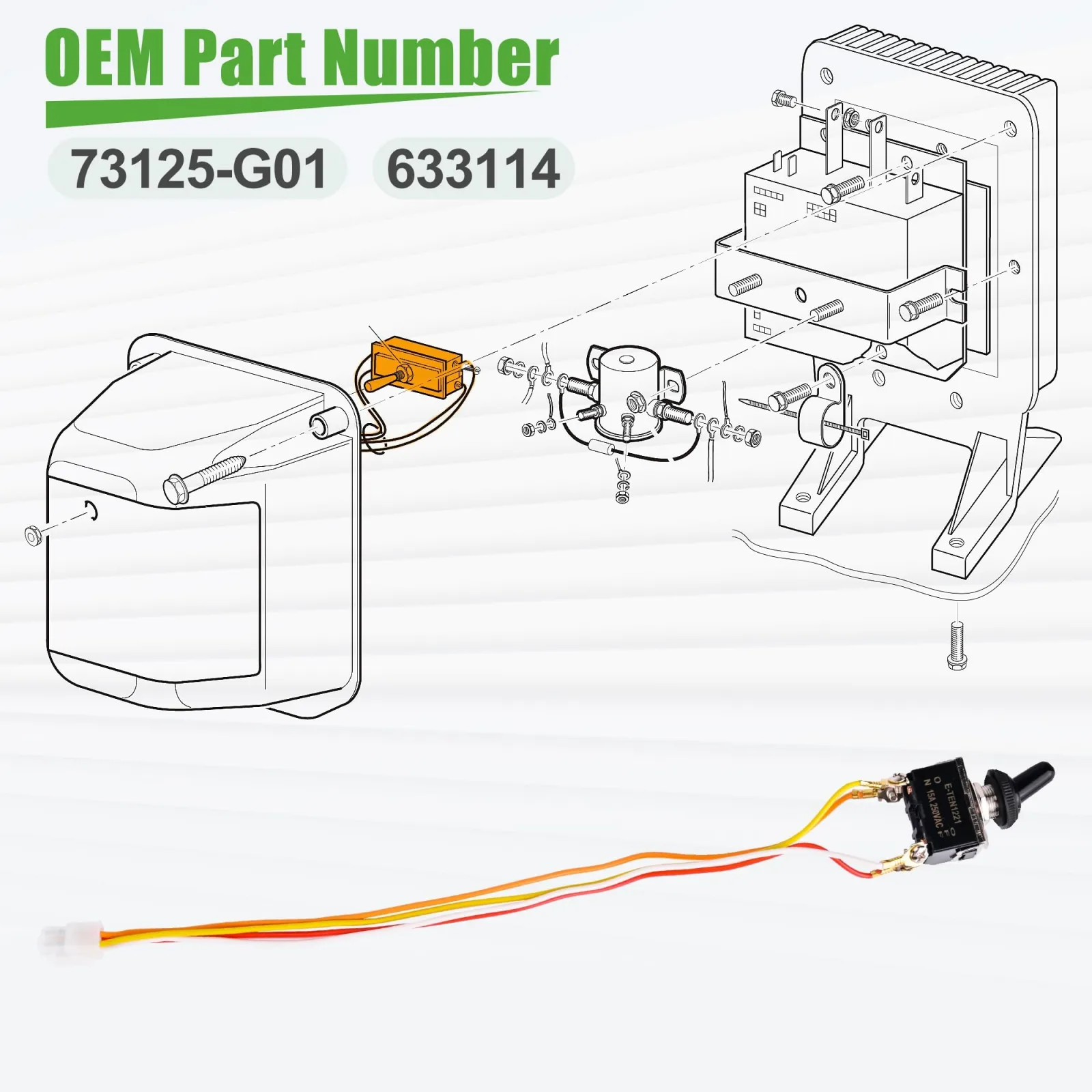 10L0L Run/Tow Switch for E-Z-GO TXT DCS/PDS Carts image 4