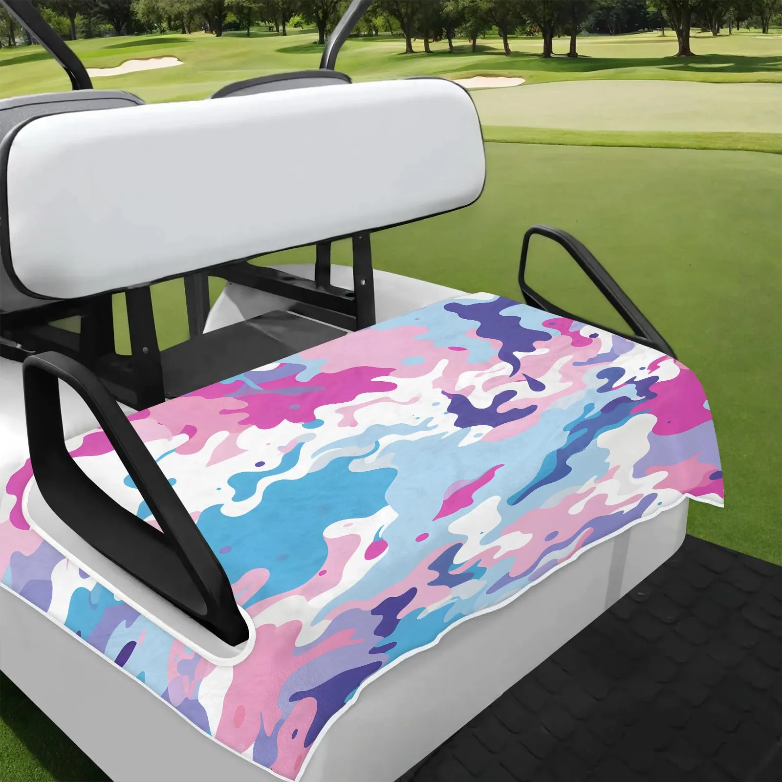 Tiveruda Pink Camouflage Golf Cart Seat Cover 51" x 31"