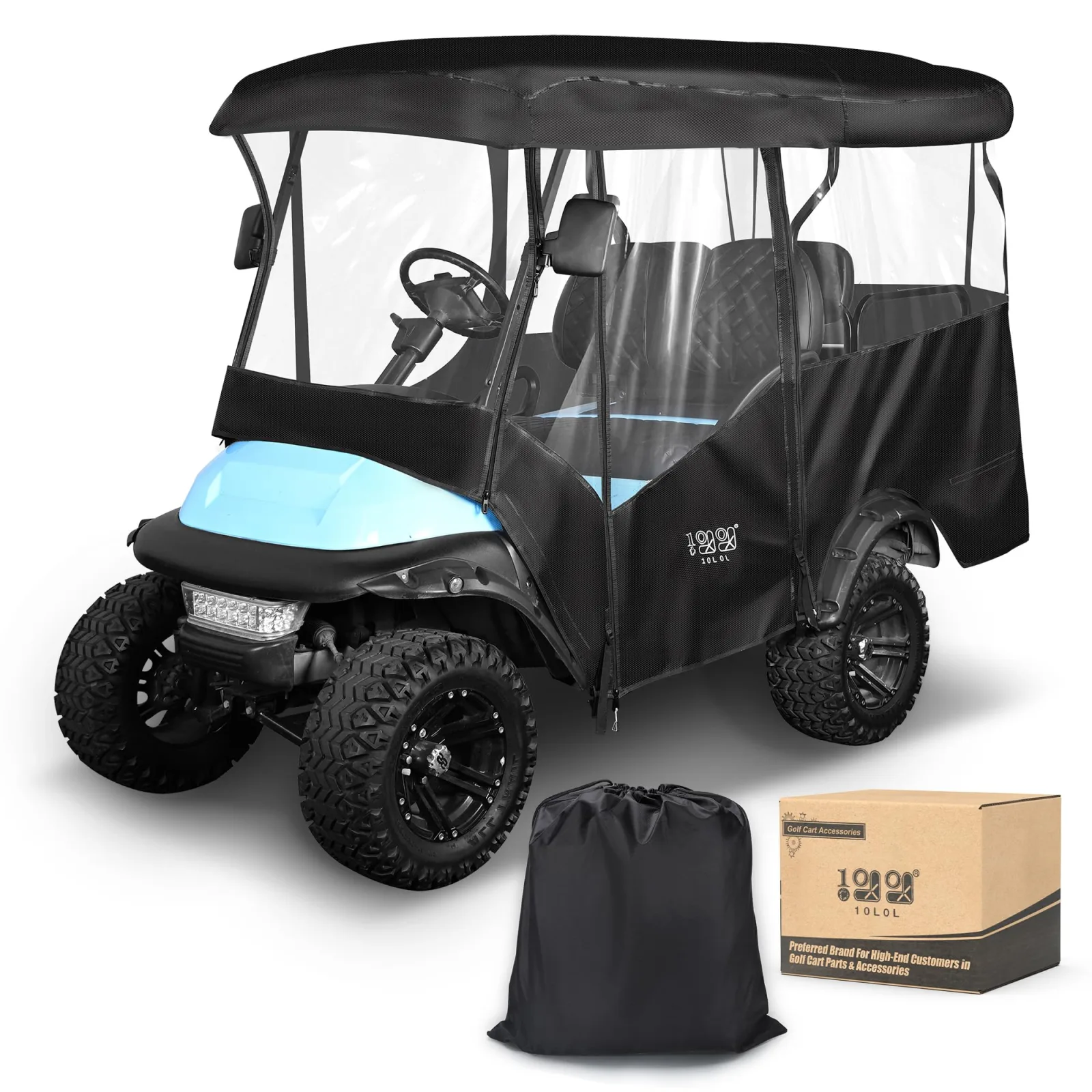 10L0L 4-Passenger Golf Cart Enclosure, 86-Inch Roof