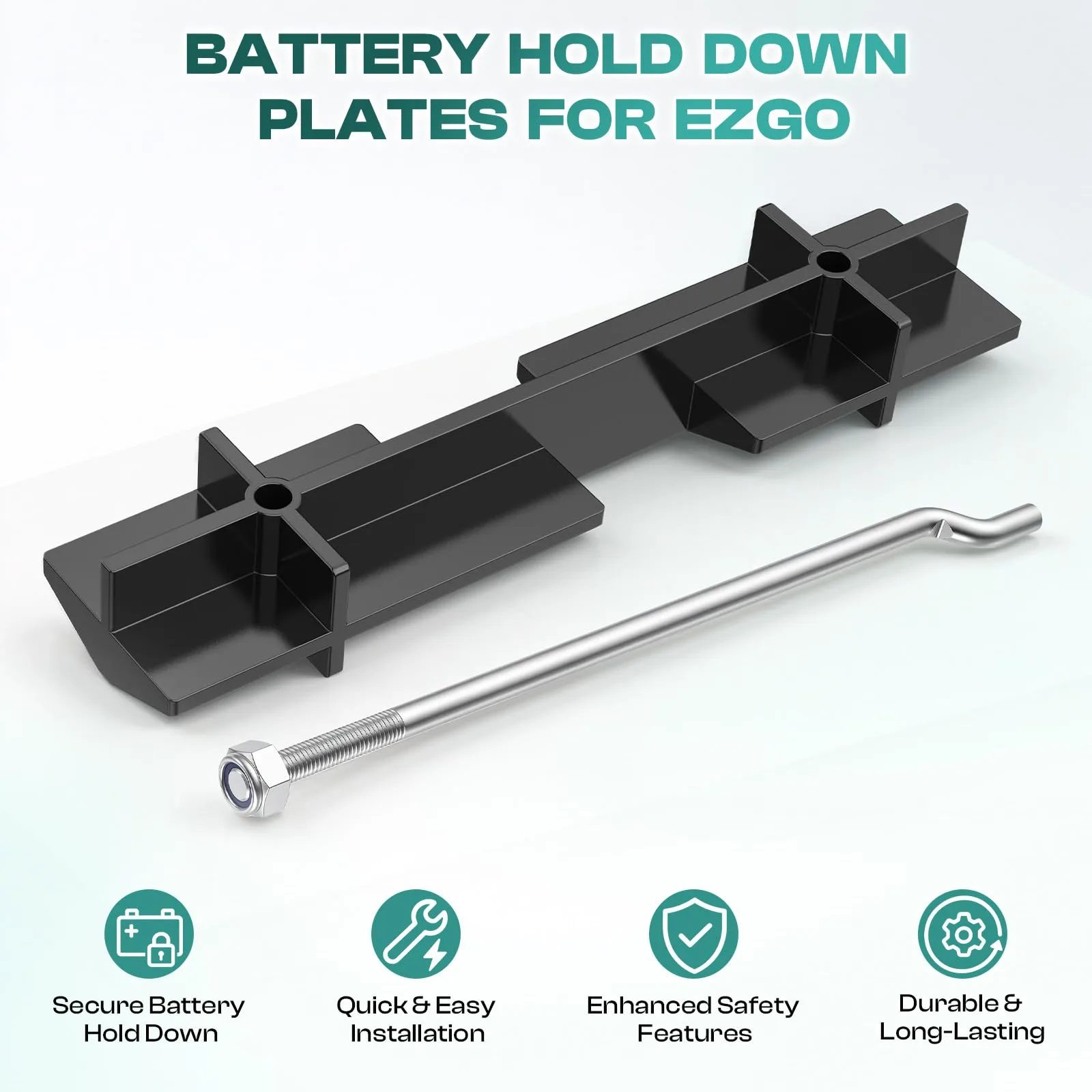 DRIVE UP E-Z-GO Battery Hold-Down Plate Kit DU00066 image 4