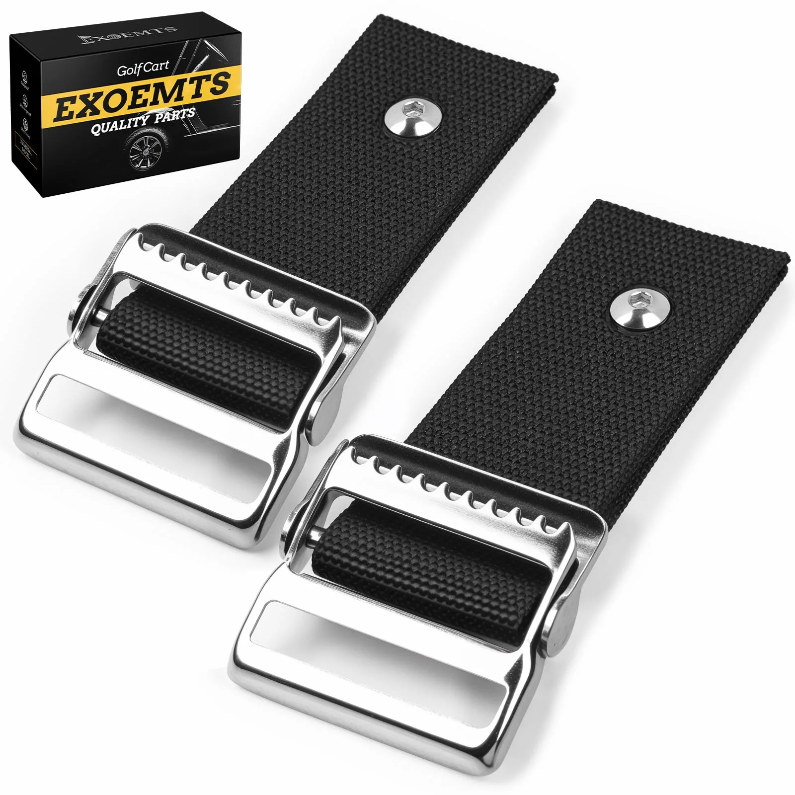 EXOEMTS Golf Cart Bag Strap Buckle Kit for E-Z-GO, Club Car & Yamaha