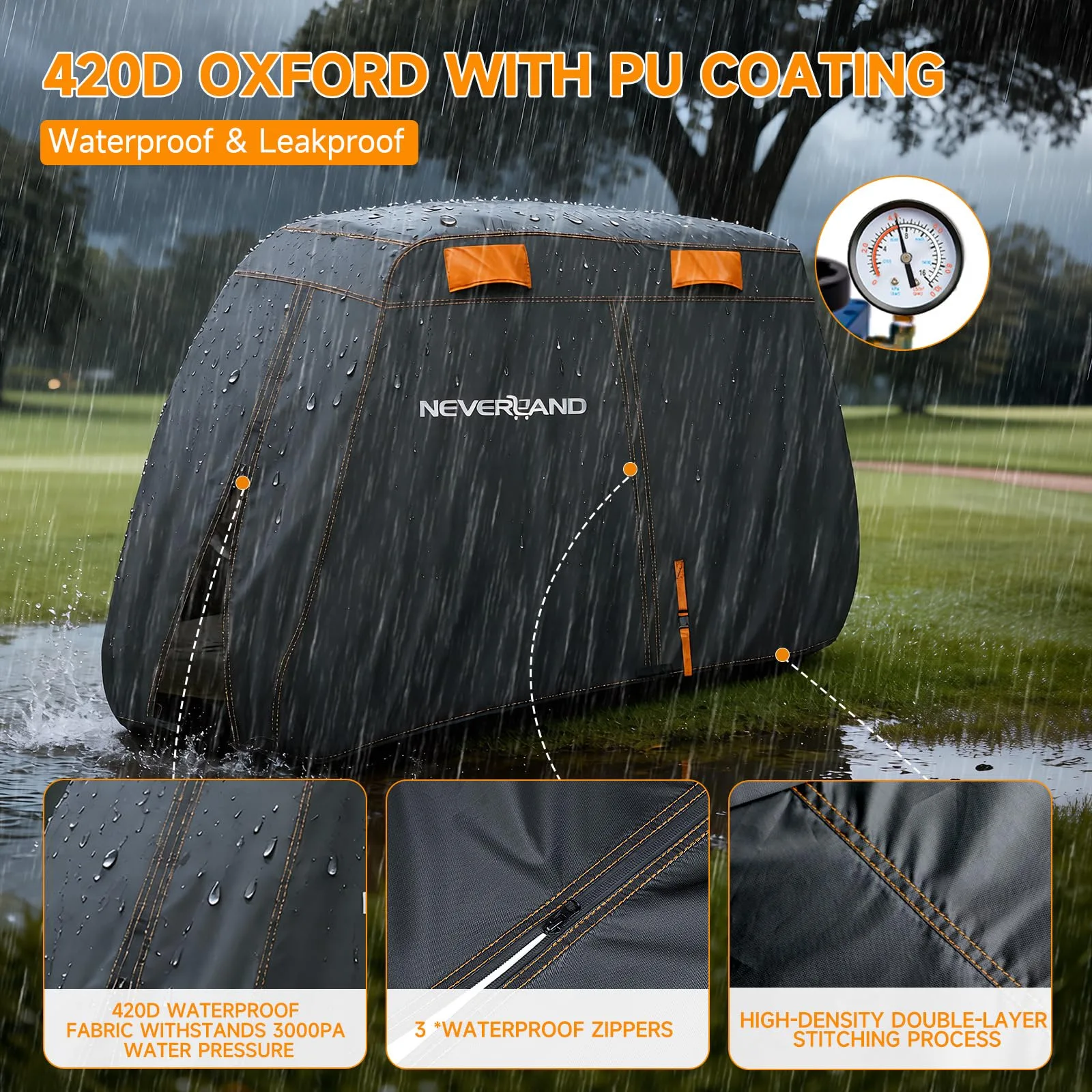 NEVERLAND A319-06-B 4-Passenger Golf Cart Cover image 2