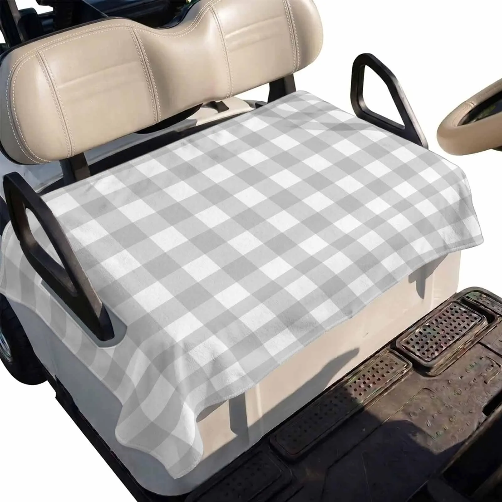 LooPoP Gray Microfiber Golf Cart Seat Cover