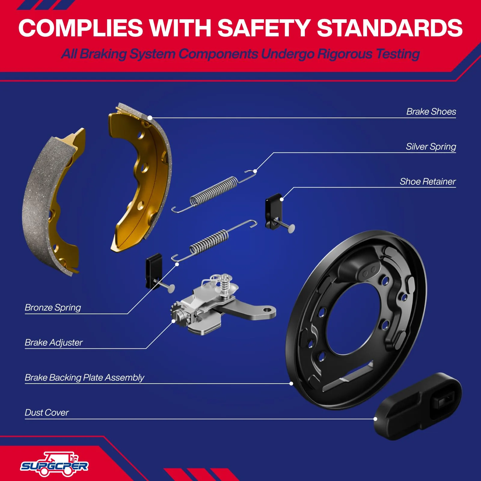 SUPGCPER Club Car Rear Brake Cluster Kit DS Precedent Tempo image 3