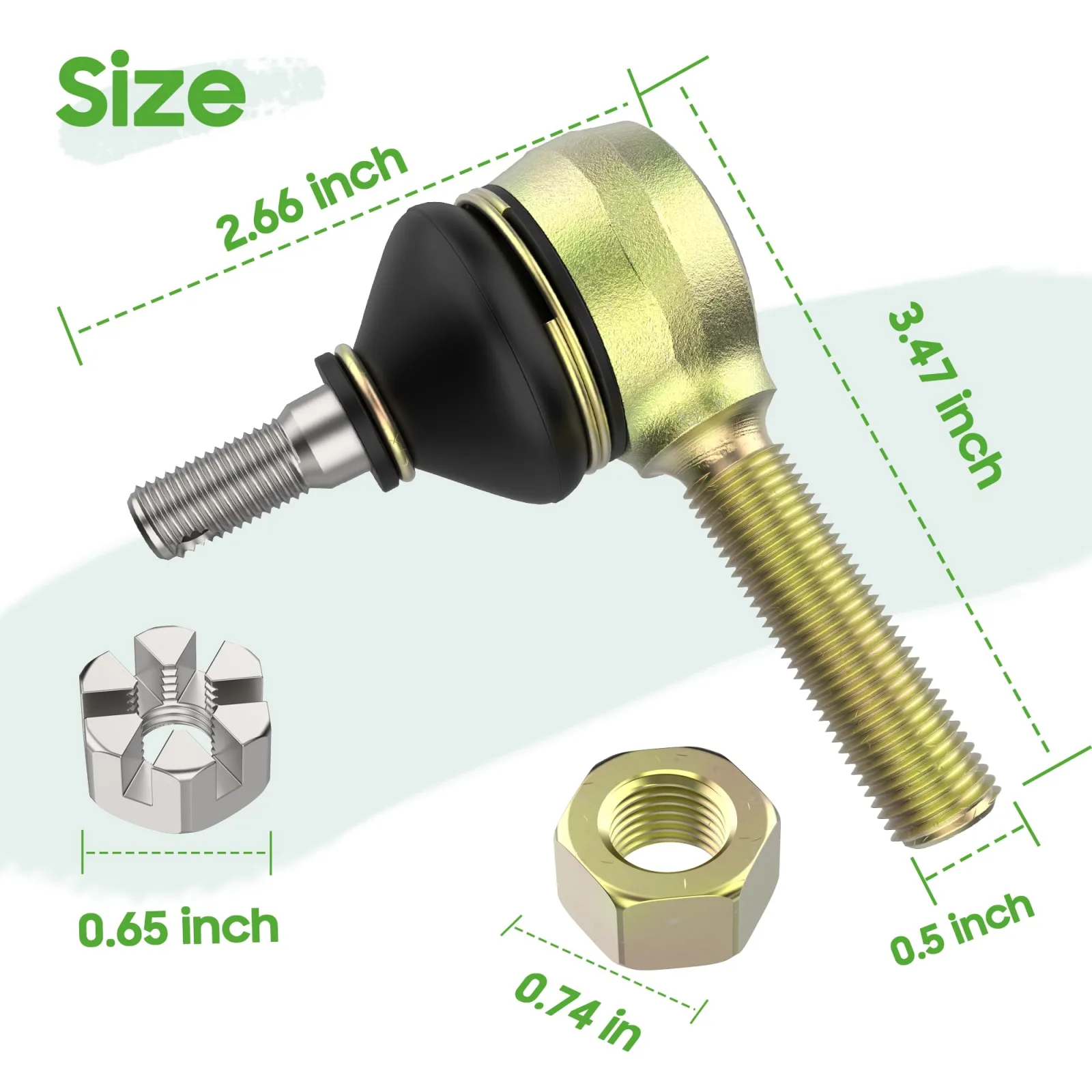 10L0L Tie Rod End Kit for Club Car DS 1976-2008 image 4