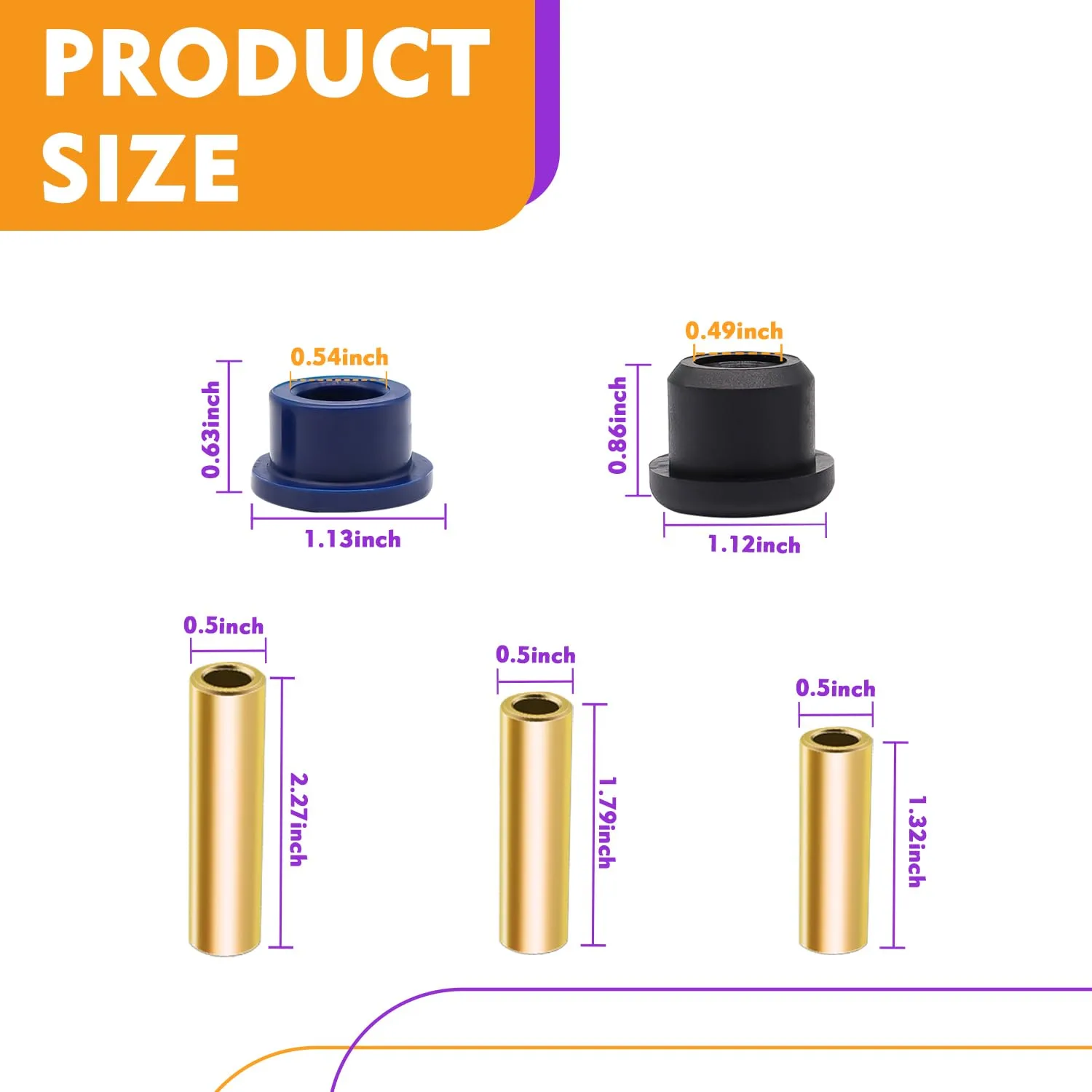 CLUBRALLY Suspension Bushing & Sleeve Kit for Club Car DS (1992+) Aix-CB-079 image 3