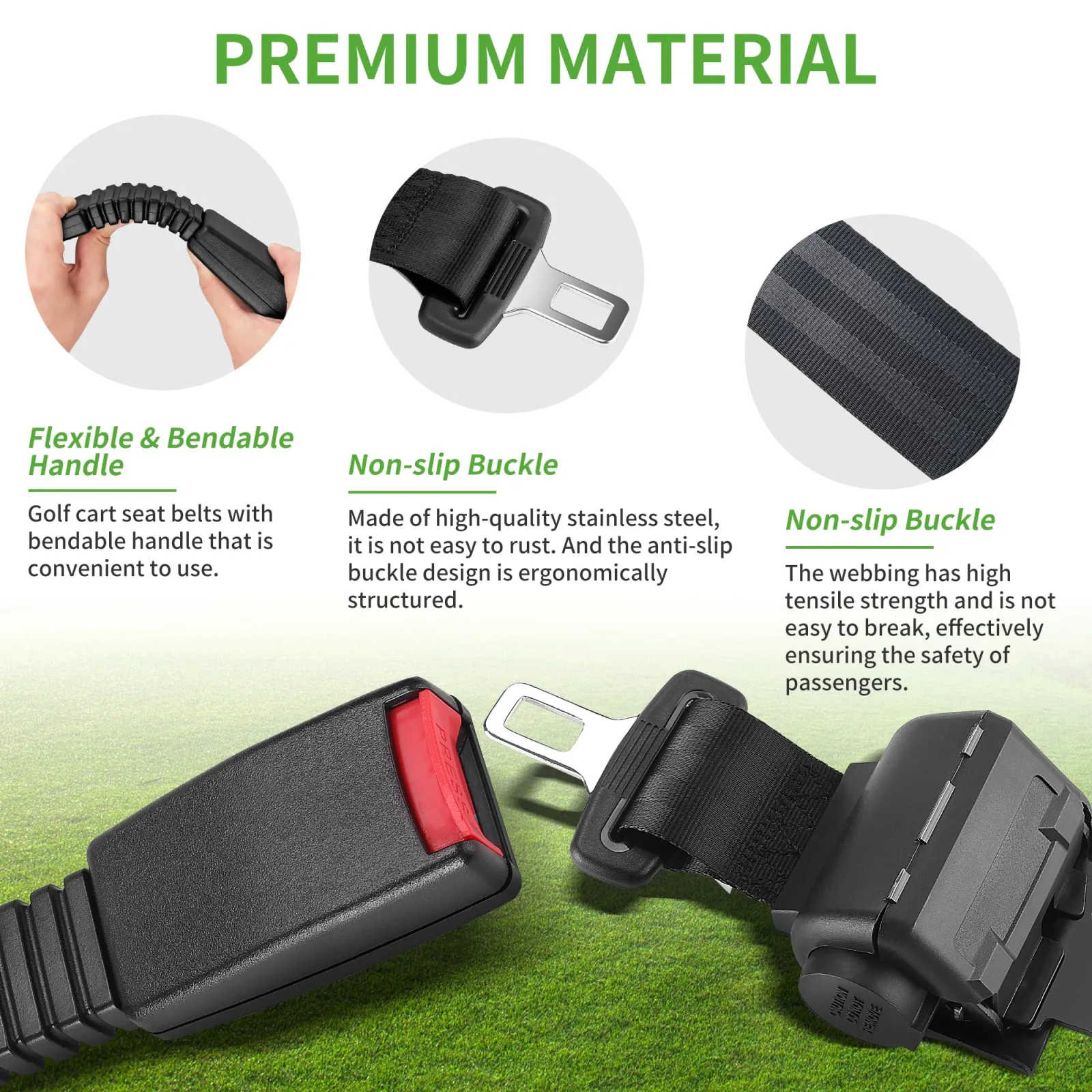 10L0L 4-Passenger Golf Cart Seat Belt Kit image 4