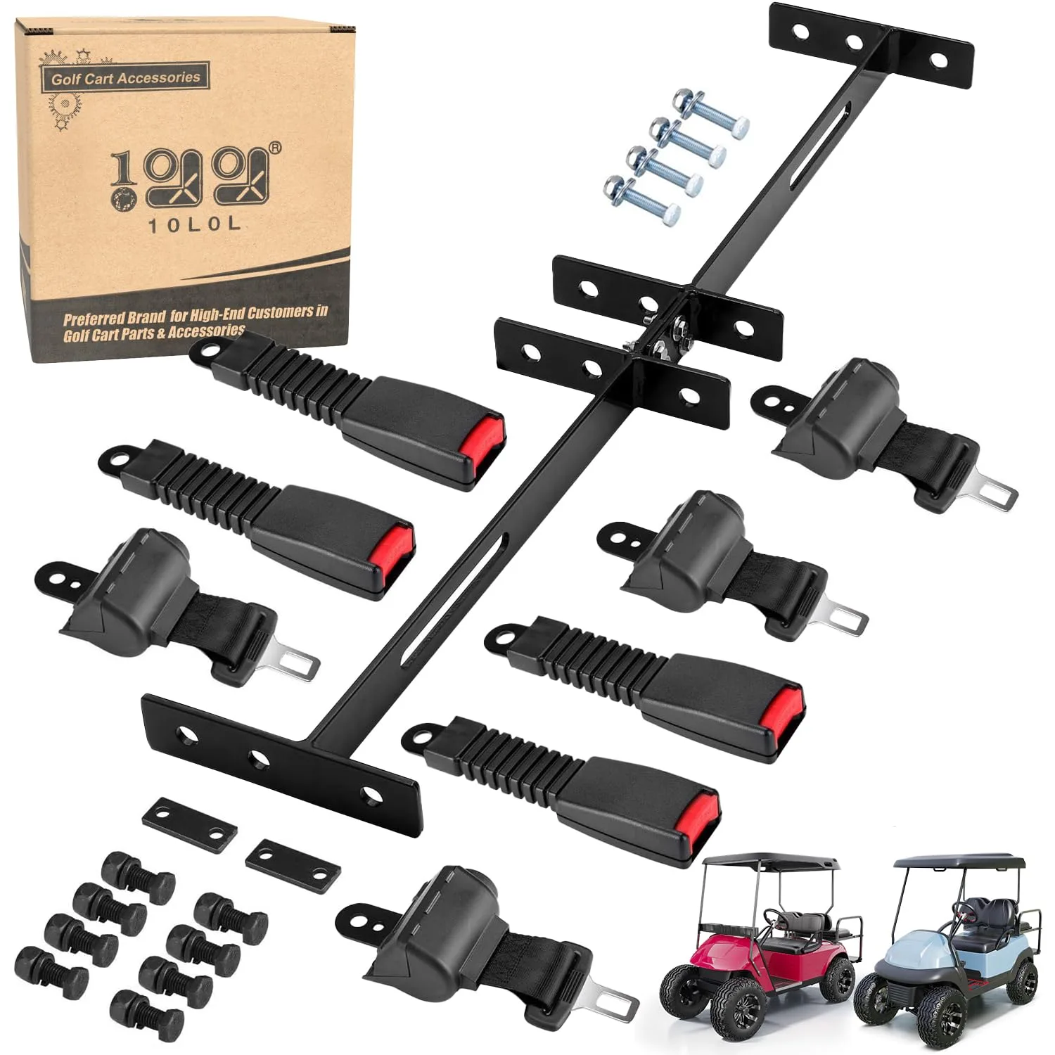 10L0L 4-Passenger Golf Cart Seat Belt Kit