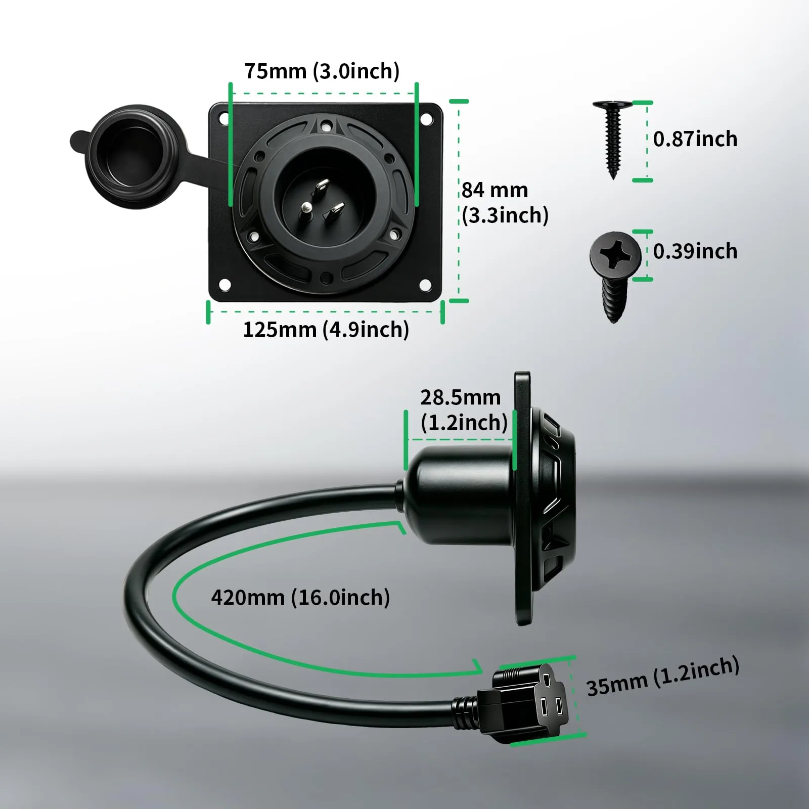 XiYinKJ 120V Golf Cart Charging Port Adapter for E-Z-GO TXT36 image 2