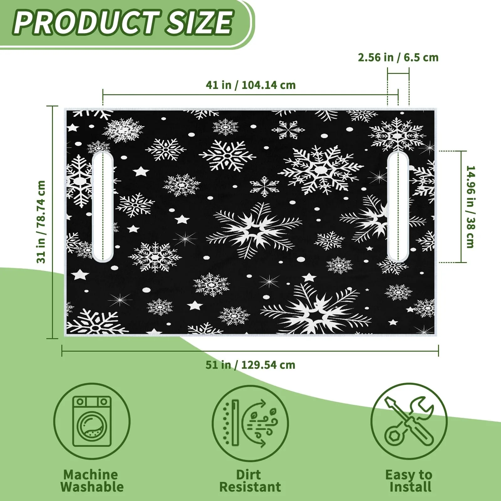 Tiveruda Christmas Snowflake Golf Cart Seat Cover image 2