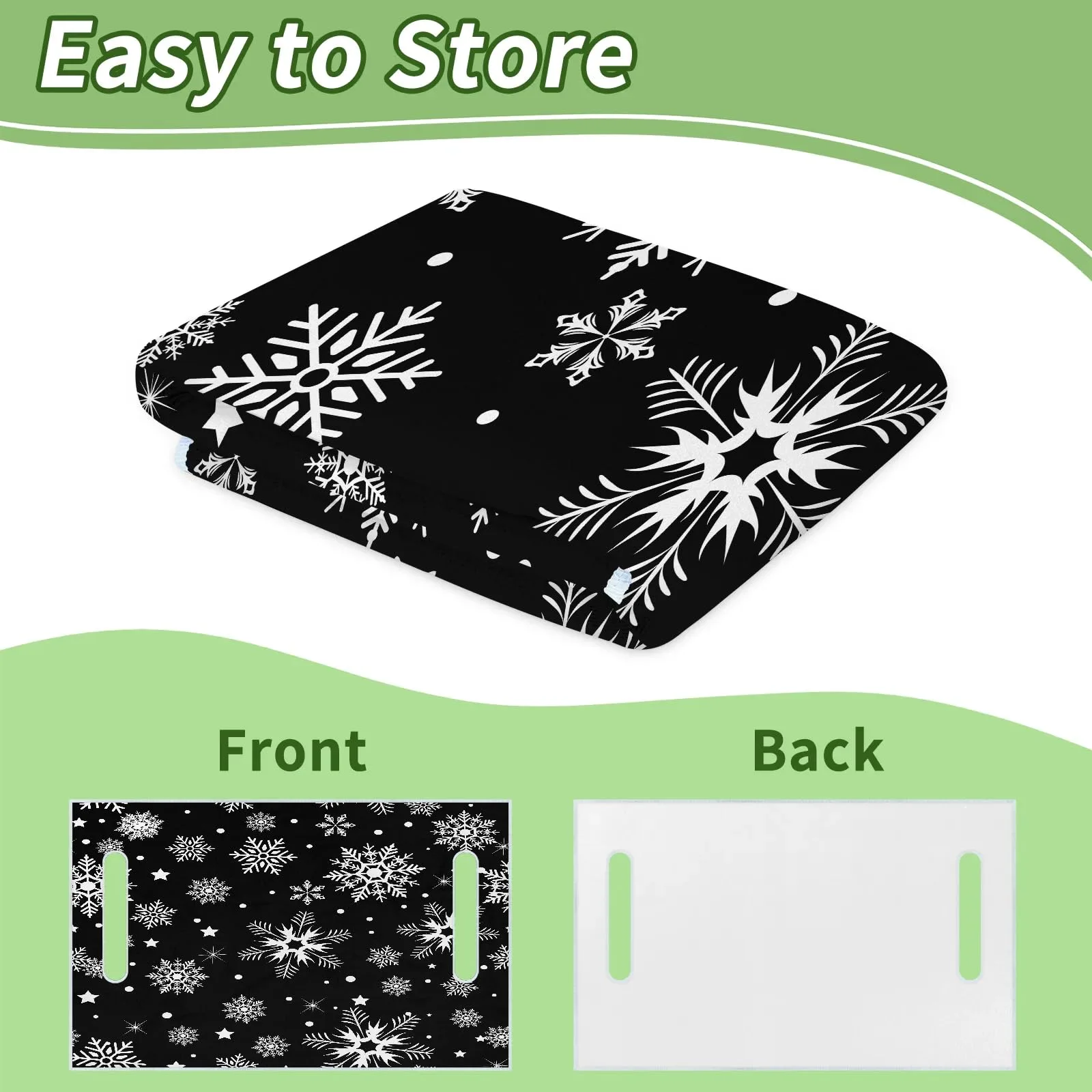 Tiveruda Christmas Snowflake Golf Cart Seat Cover image 4