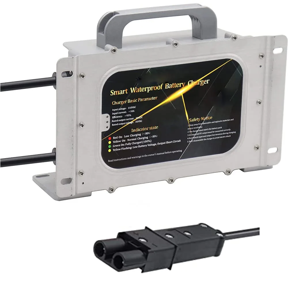 ZCBYBT 36V/48V IP68 Sealed Golf Cart Battery Charger (36V20A / 48V15A)