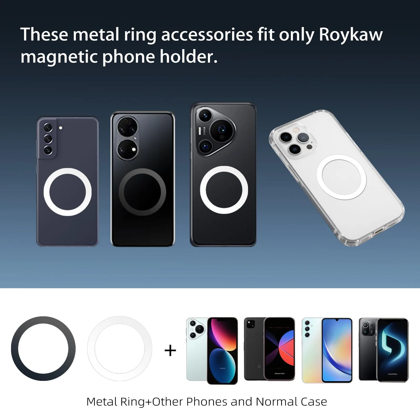 Roykaw Magnetic Golf Cart Phone Holder Metal Ring image 2