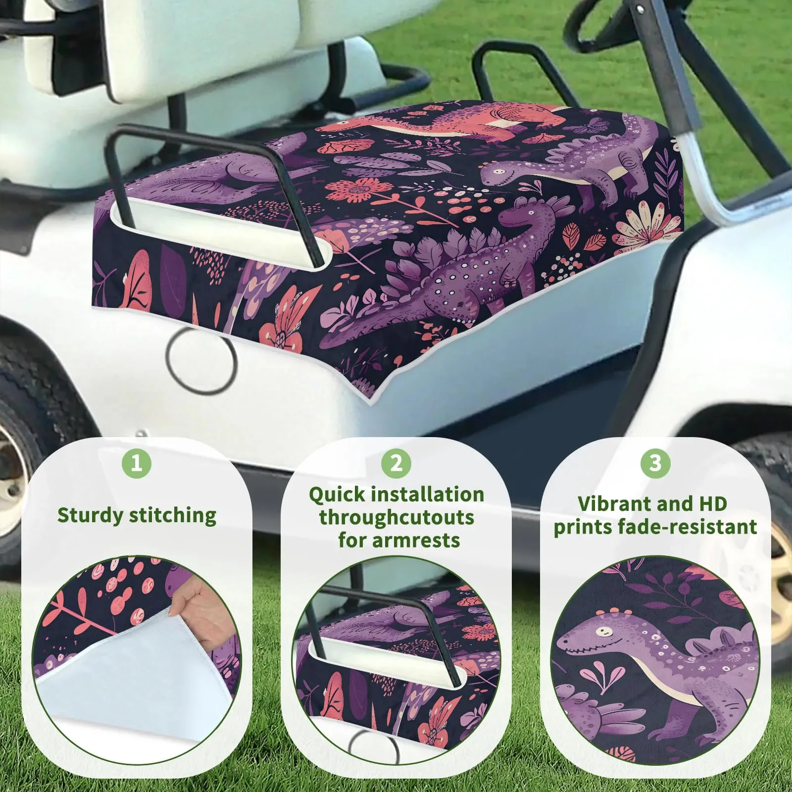 Tiveruda Dinosaur Golf Cart Seat Cover Blanket 51 x 31 image 3