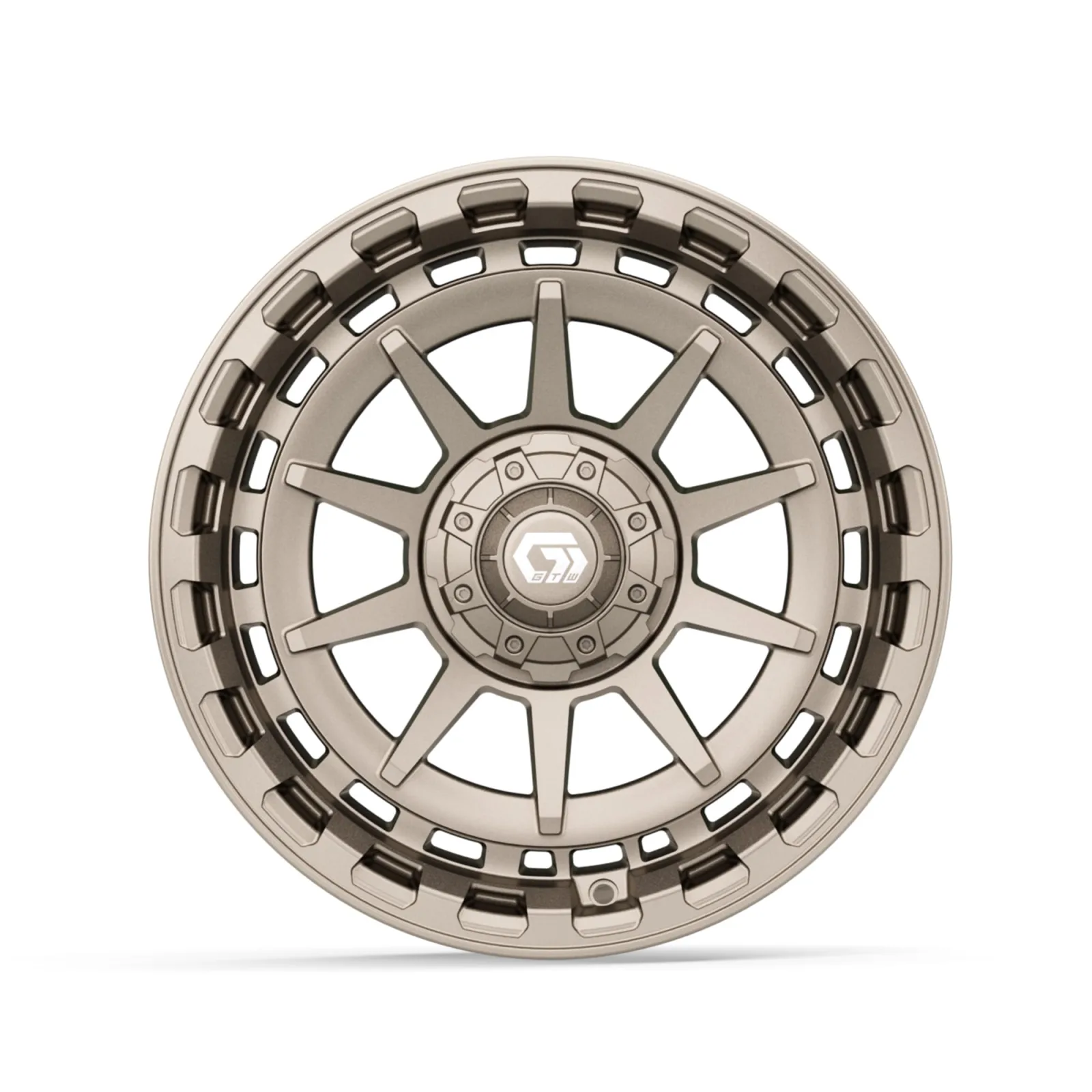 GTW Barricade 14-Inch Satin Bronze Golf Cart Wheel image 2