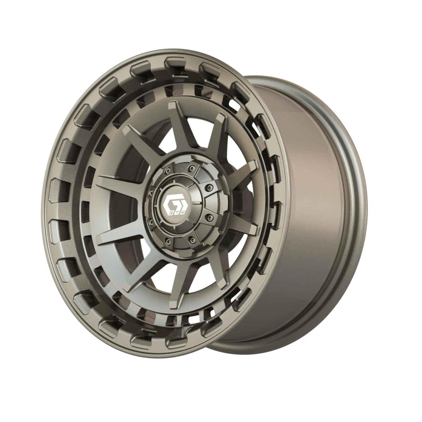 GTW Barricade 14-Inch Satin Bronze Golf Cart Wheel image 3