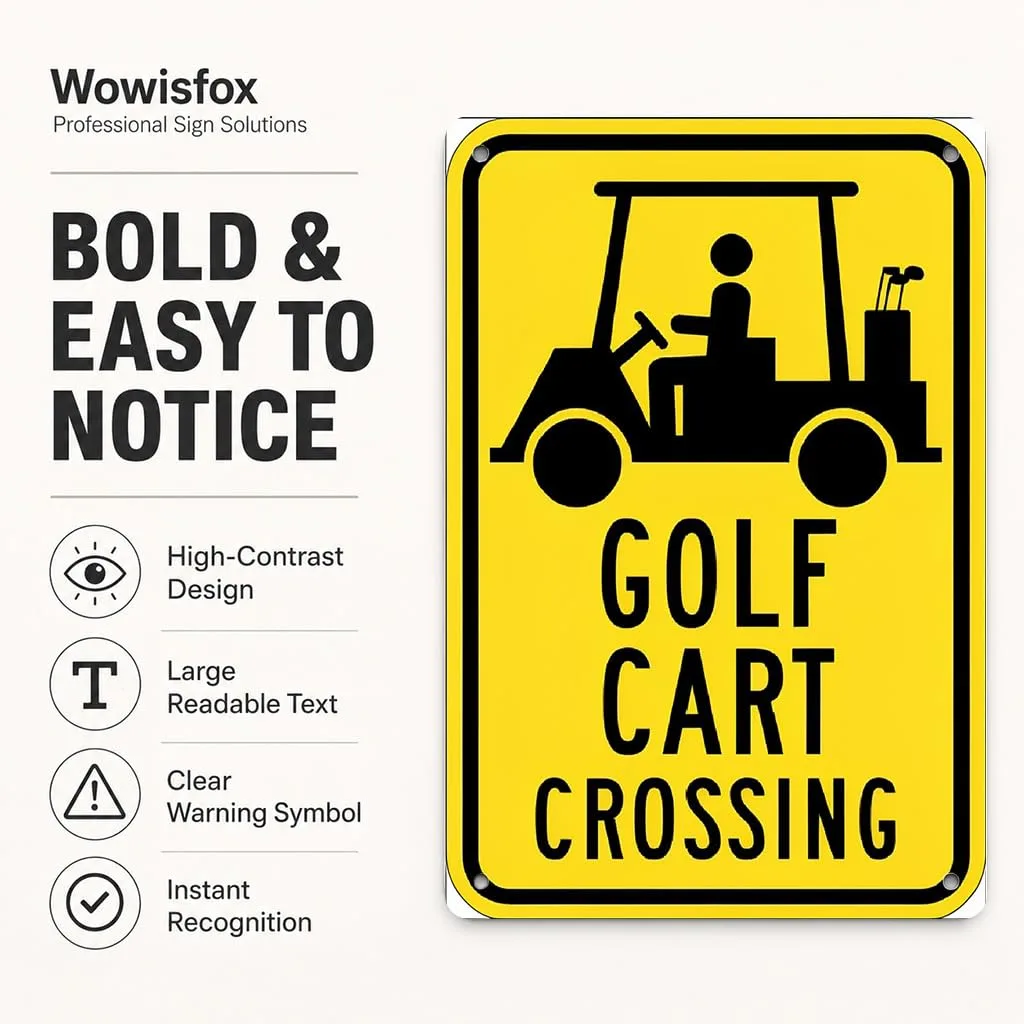 Generic 8 x 12-Inch Golf Cart Crossing Sign image 2