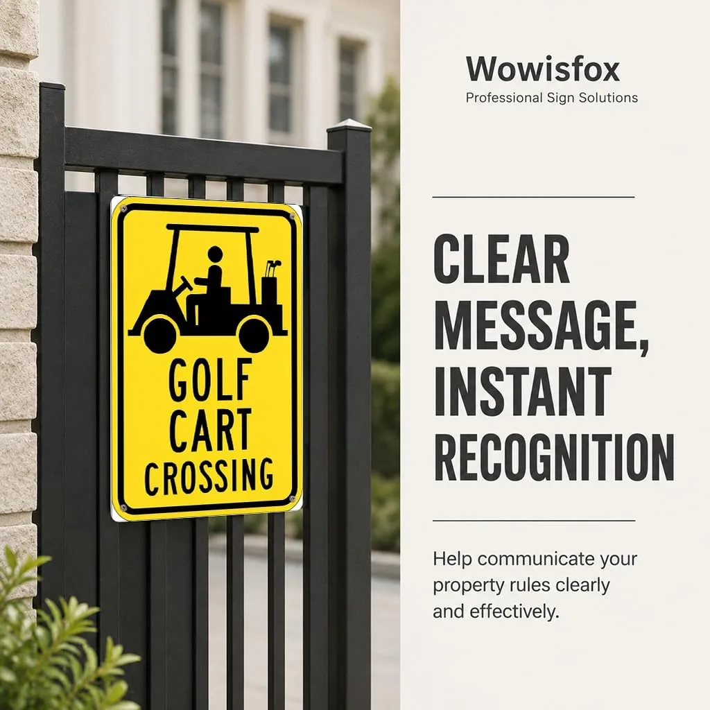 Generic 8 x 12-Inch Golf Cart Crossing Sign image 3