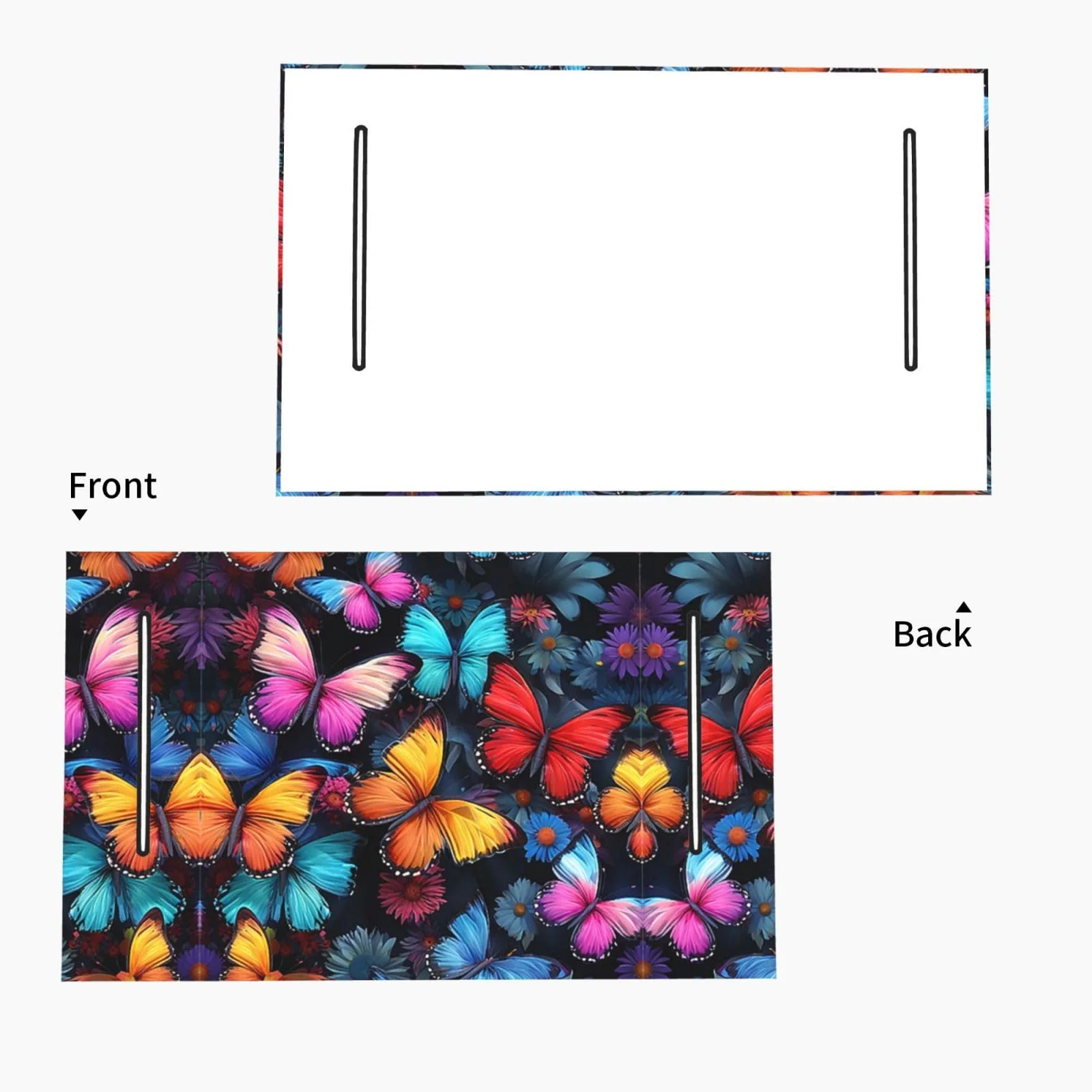HOYYU Colorful Butterfly Golf Cart Seat Cover image 2