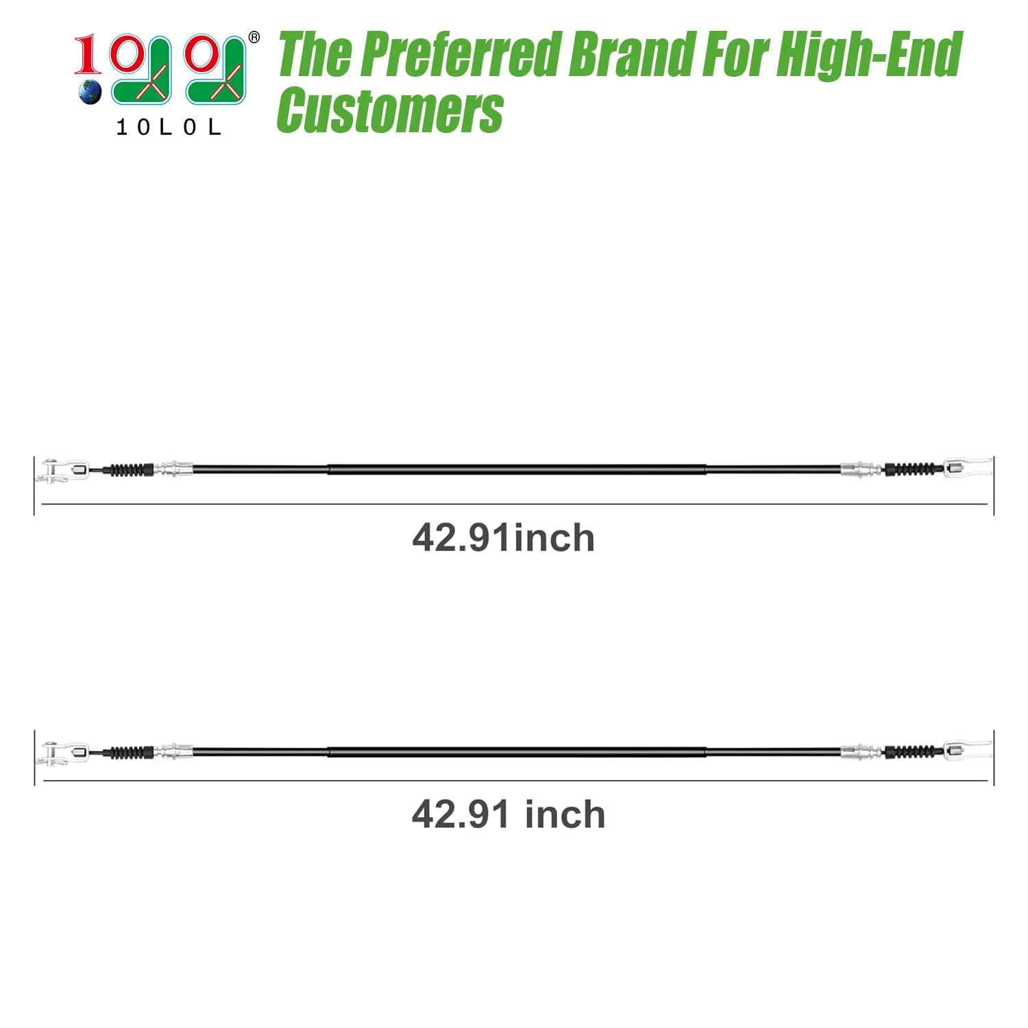 10L0L Brake Cable Set for Club Car DS 1981-1999 image 2