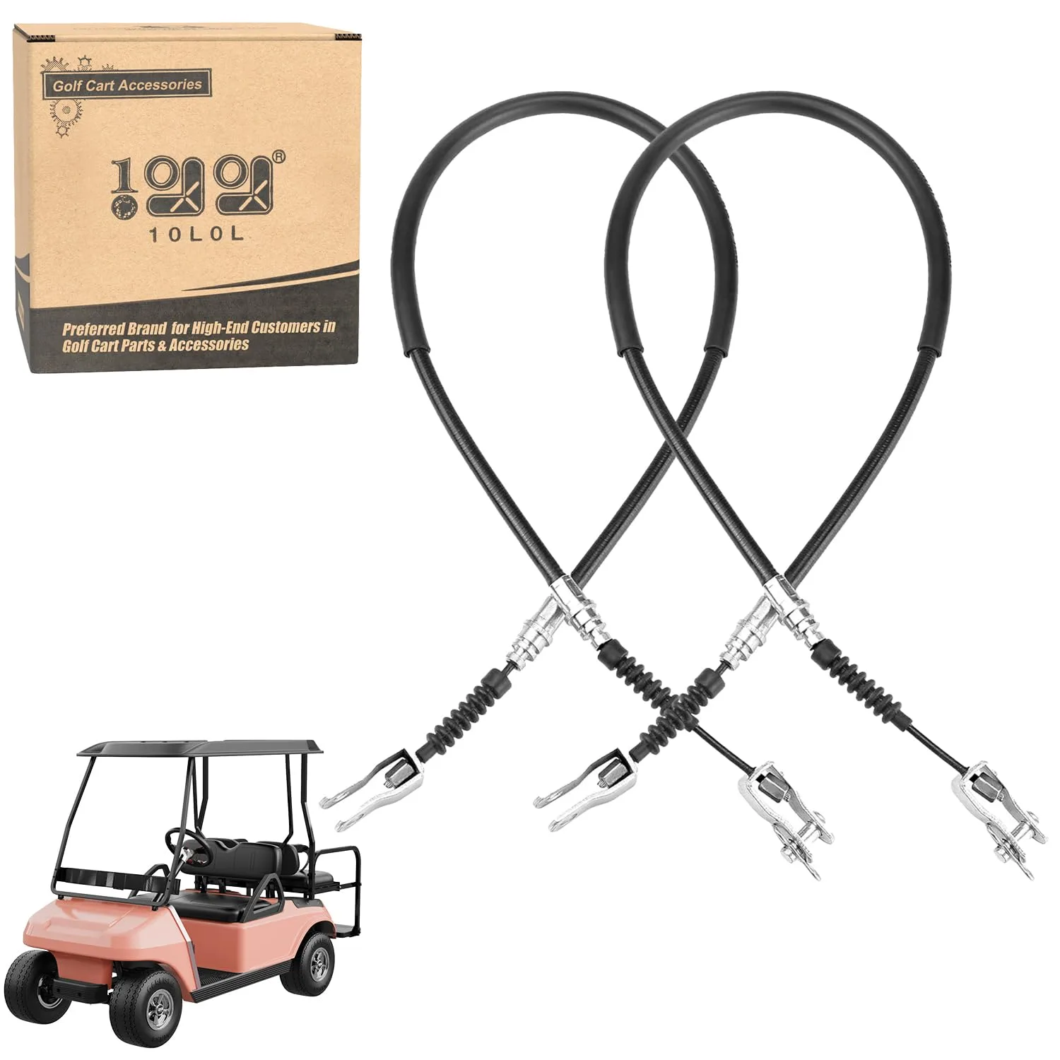 10L0L Brake Cable Set for Club Car DS 1981-1999