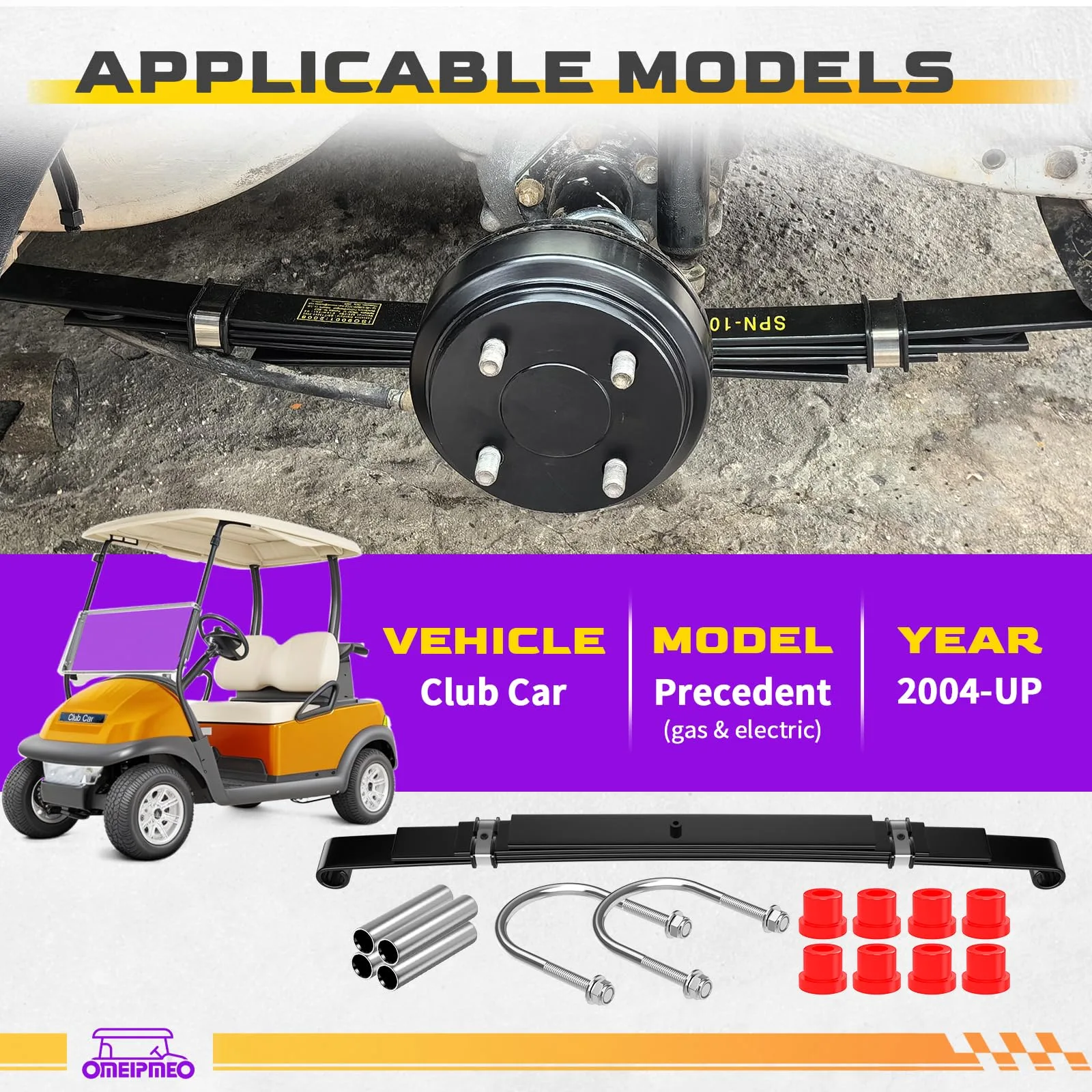 OMEIPMEO Club Car Precedent Rear 4-Leaf Spring Kit image 2