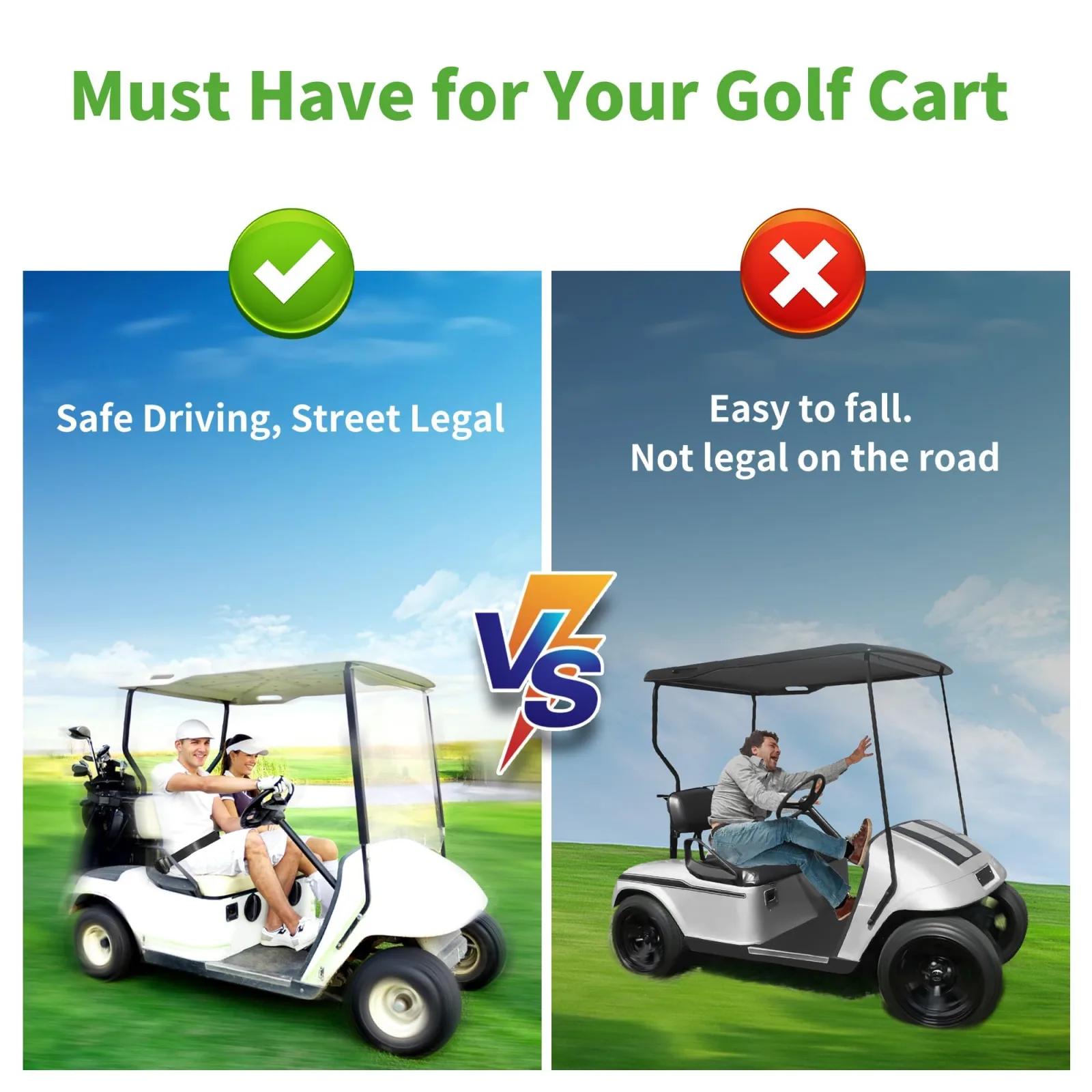 10L0L Golf Cart Seat Belt Kit with Bracket image 3