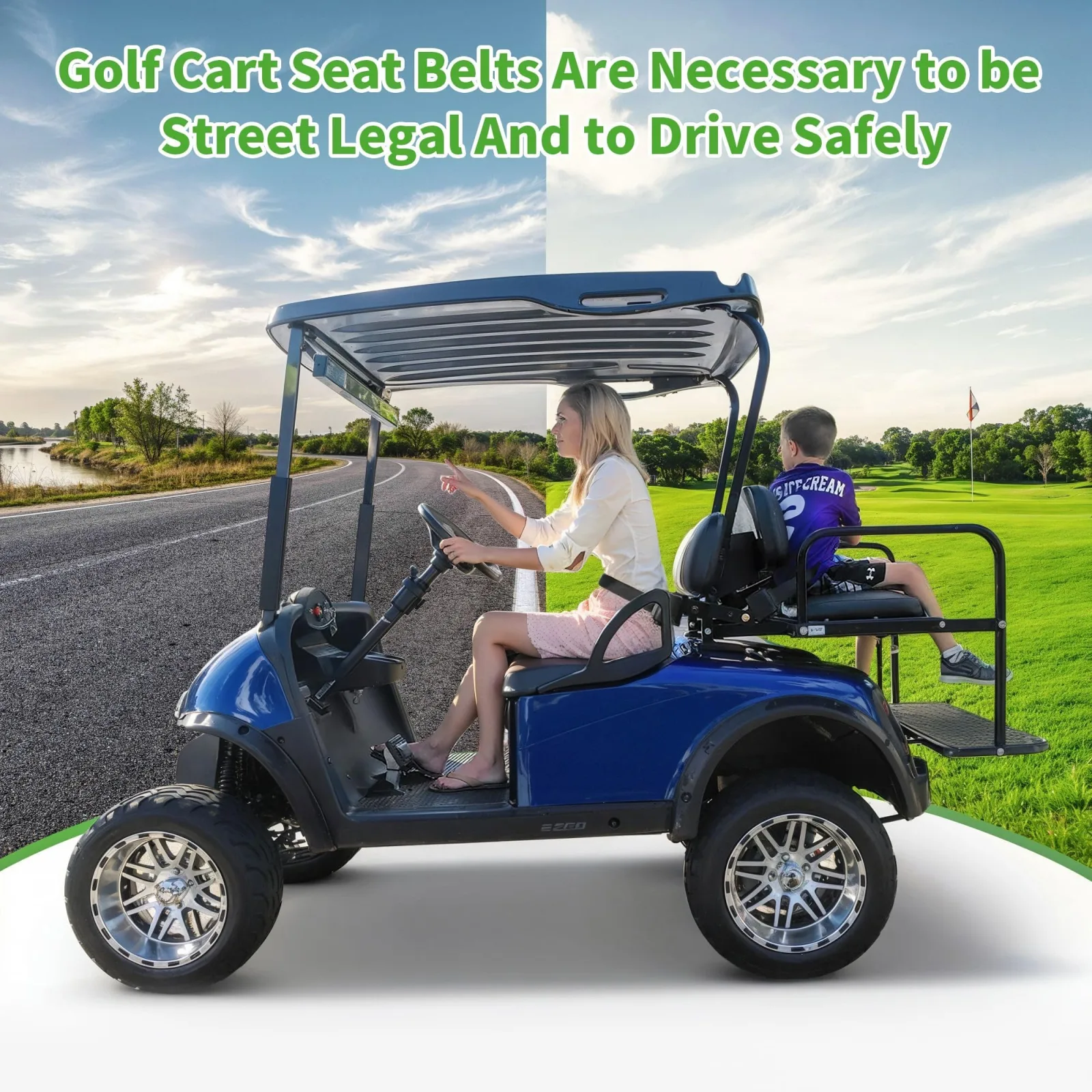 10L0L Golf Cart Seat Belt Kit with Bracket image 4