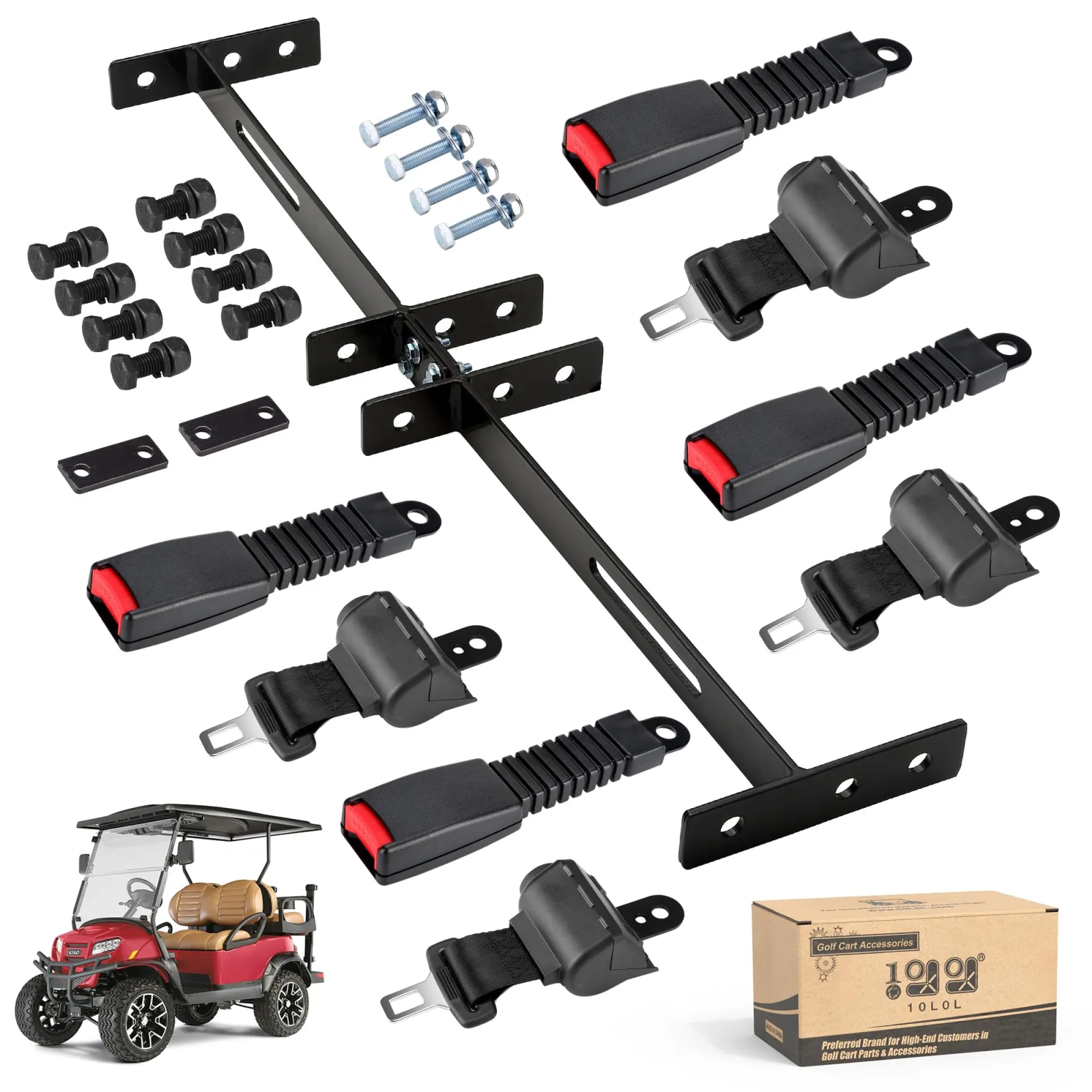 10L0L Golf Cart Seat Belt Kit with Bracket