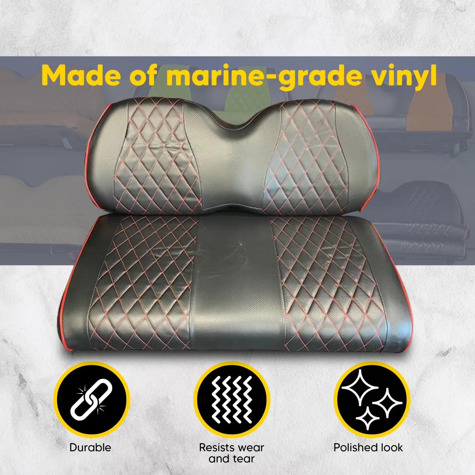 A-2-Z B70505 Club Car Front Seat Cover image 2