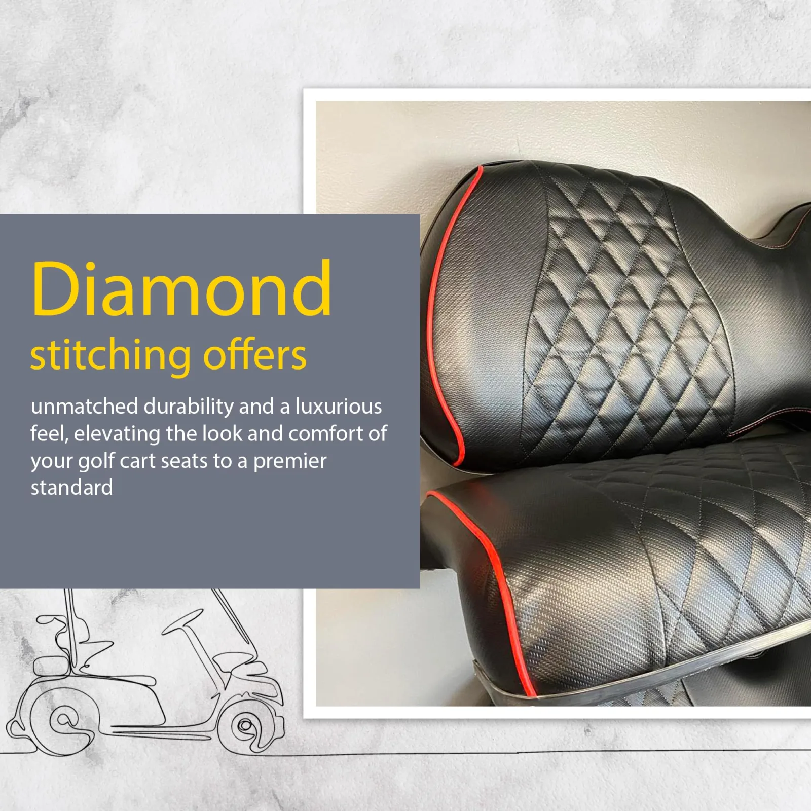 A-2-Z B70505 Club Car Front Seat Cover image 3