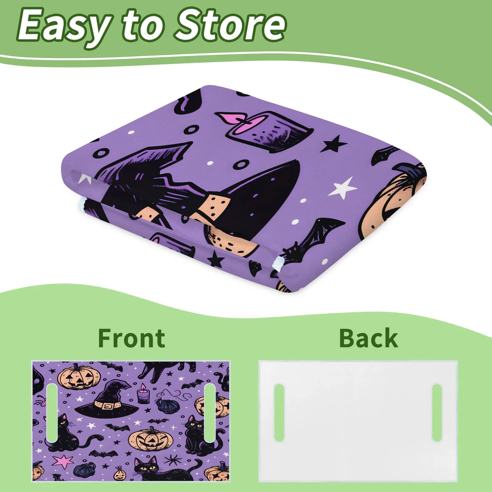 Tiveruda Halloween Pumpkins & Kittens 51" x 31" Golf Cart Seat Cover image 4