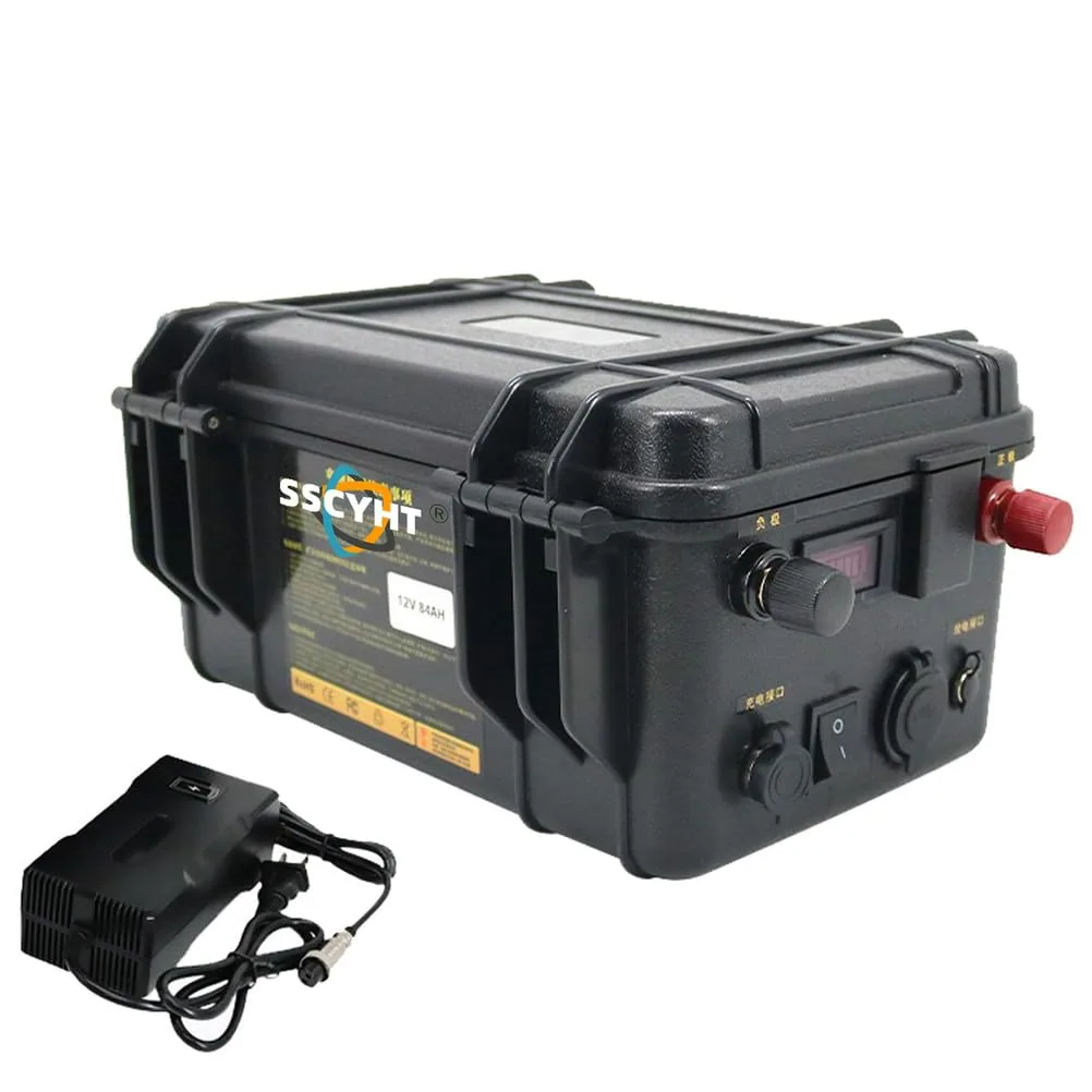 SSCYHT 12V 120Ah Lithium Battery with Charger