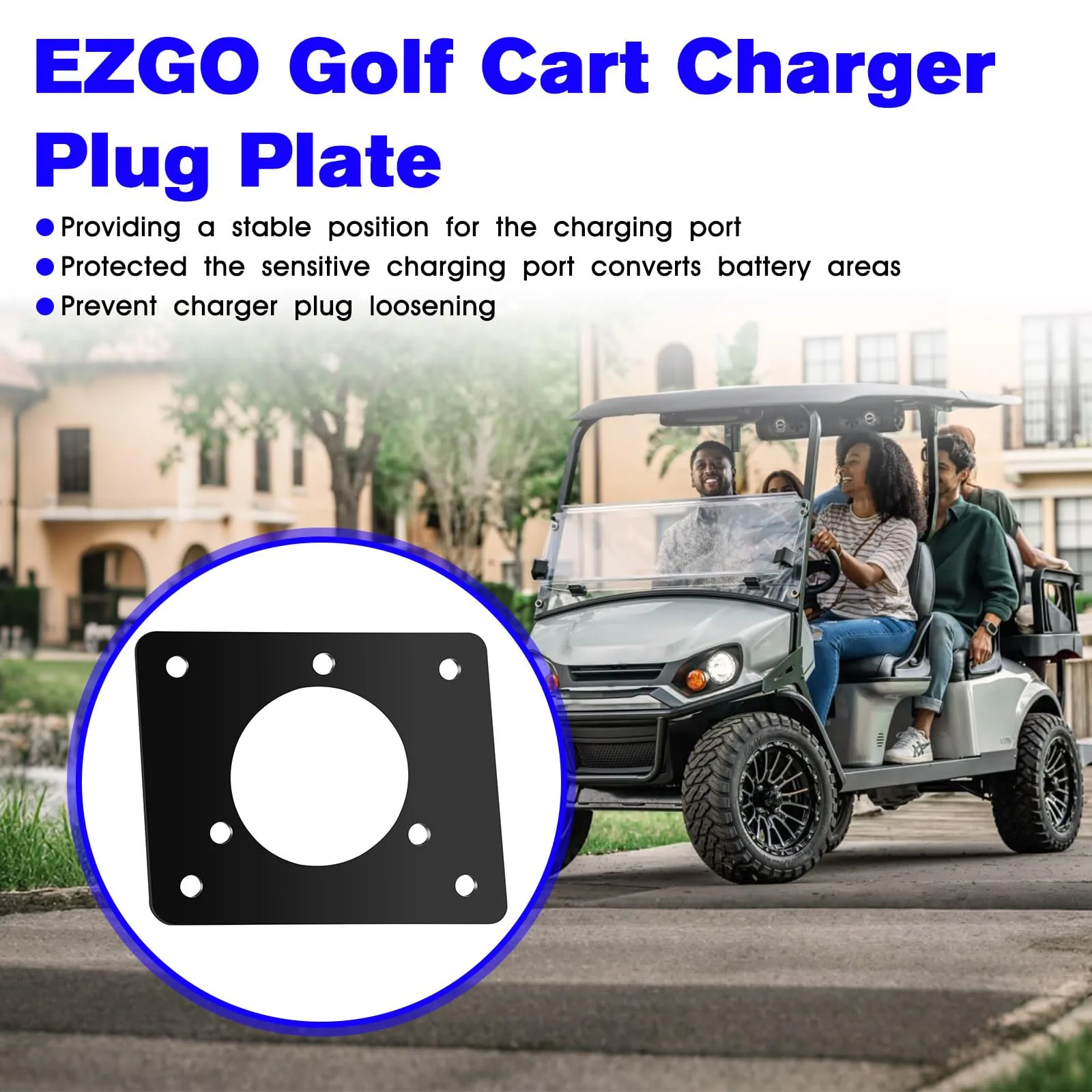 BZTT 36V E-Z-GO TXT Charging Port Adapter Plate image 4