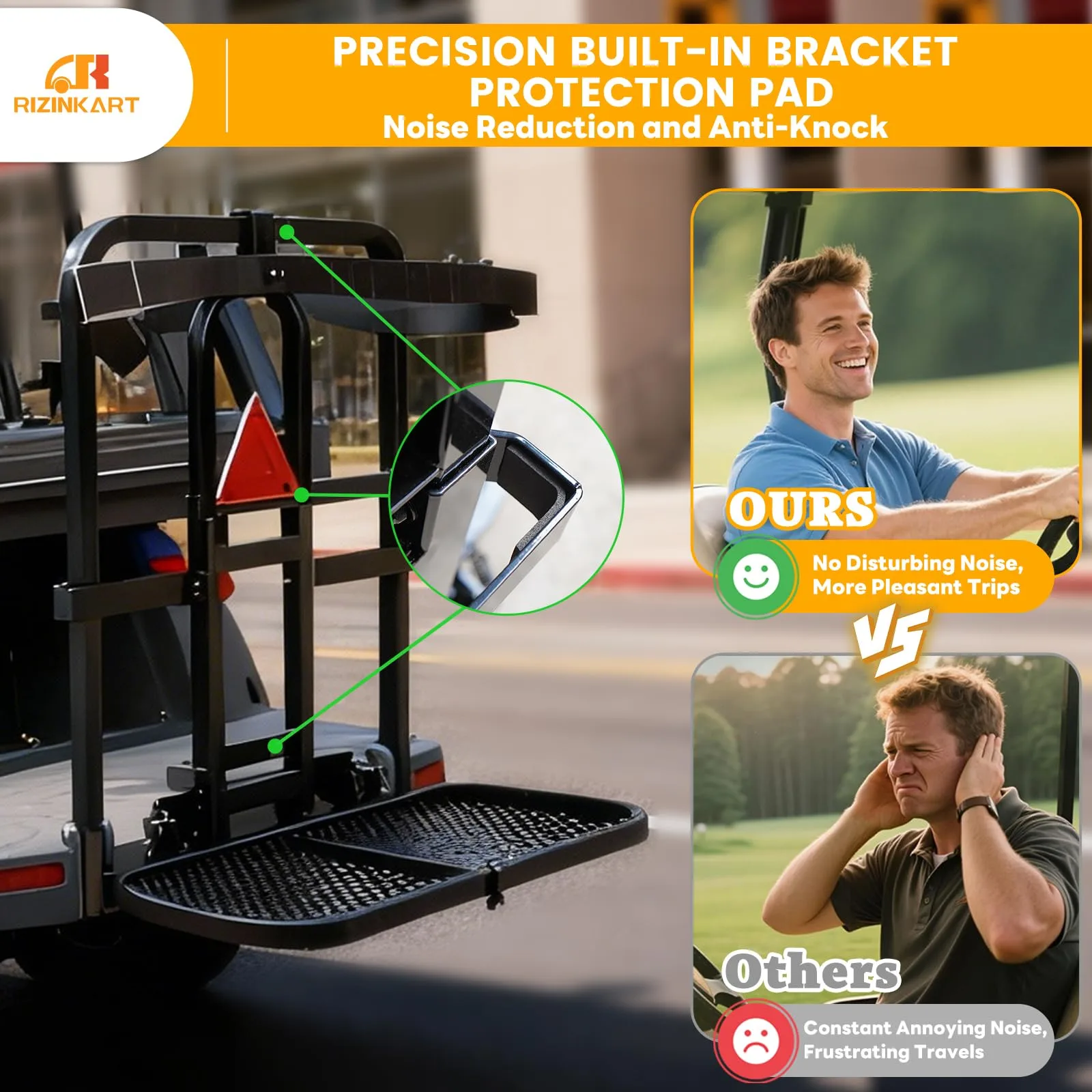 RIZINKART BH010821 Foldable Golf Cart Bag Holder image 4