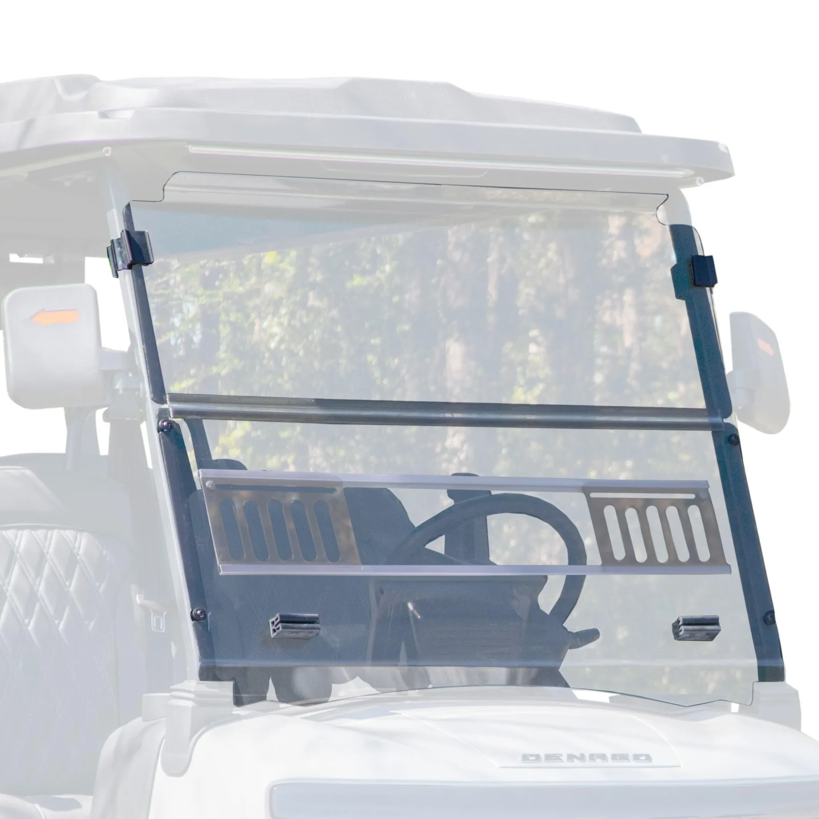 RED DOT Vented Windshield for Denago EV Rover XL Golf Cart