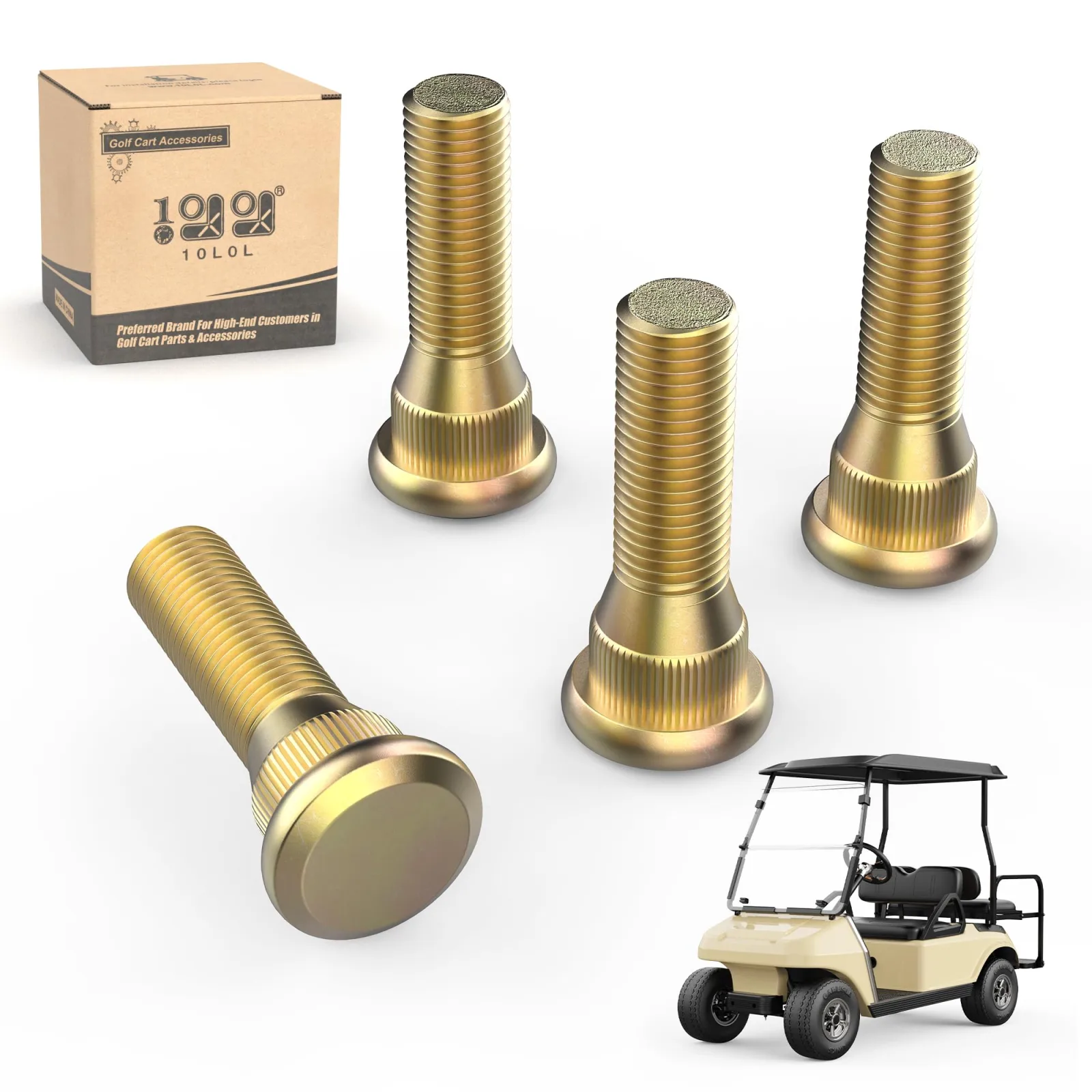 10L0L Lug Stud Bolts for 1982-Up Club Car DS