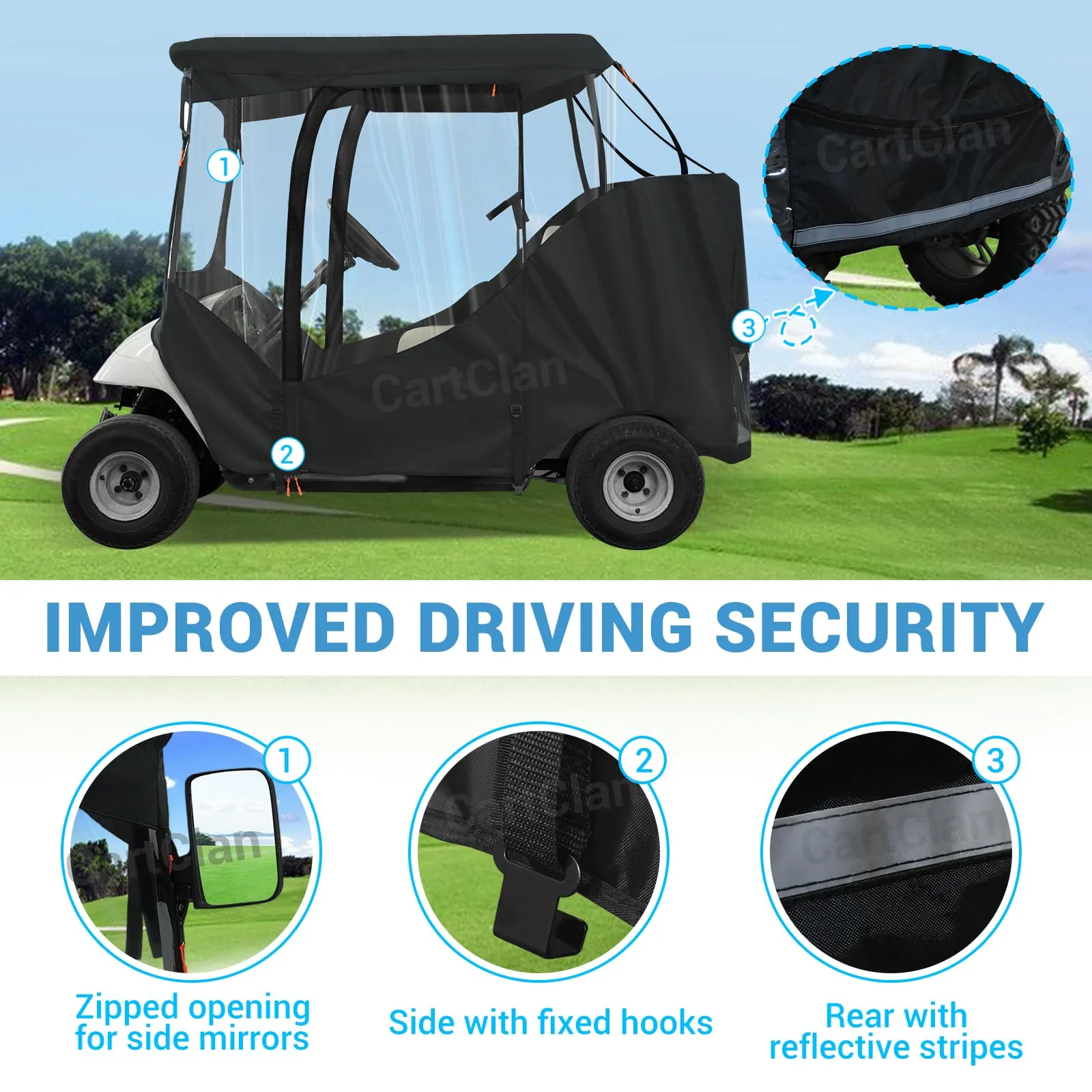 CartClan Enclosure for E-Z-GO TXT and RXV Golf Carts image 4