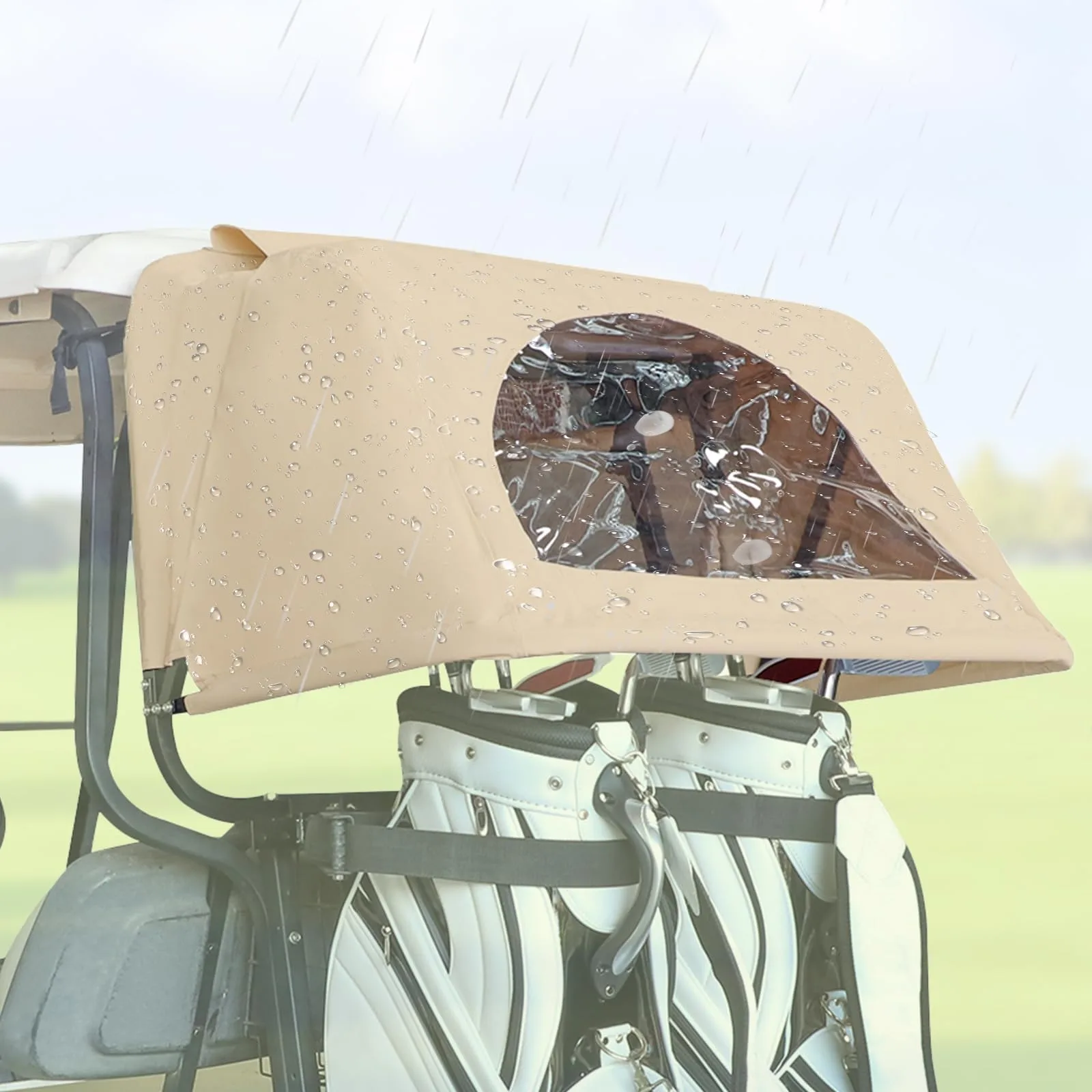 Panglong Rear Golf Cart Bag Rain Cover for 2-Seat Carts